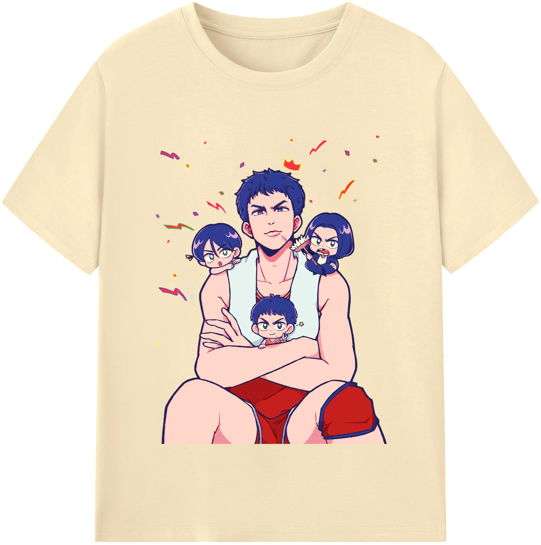 SLAM DUNK／スラムダンク 綿100％半袖Tシャツ（フロントプリント）
