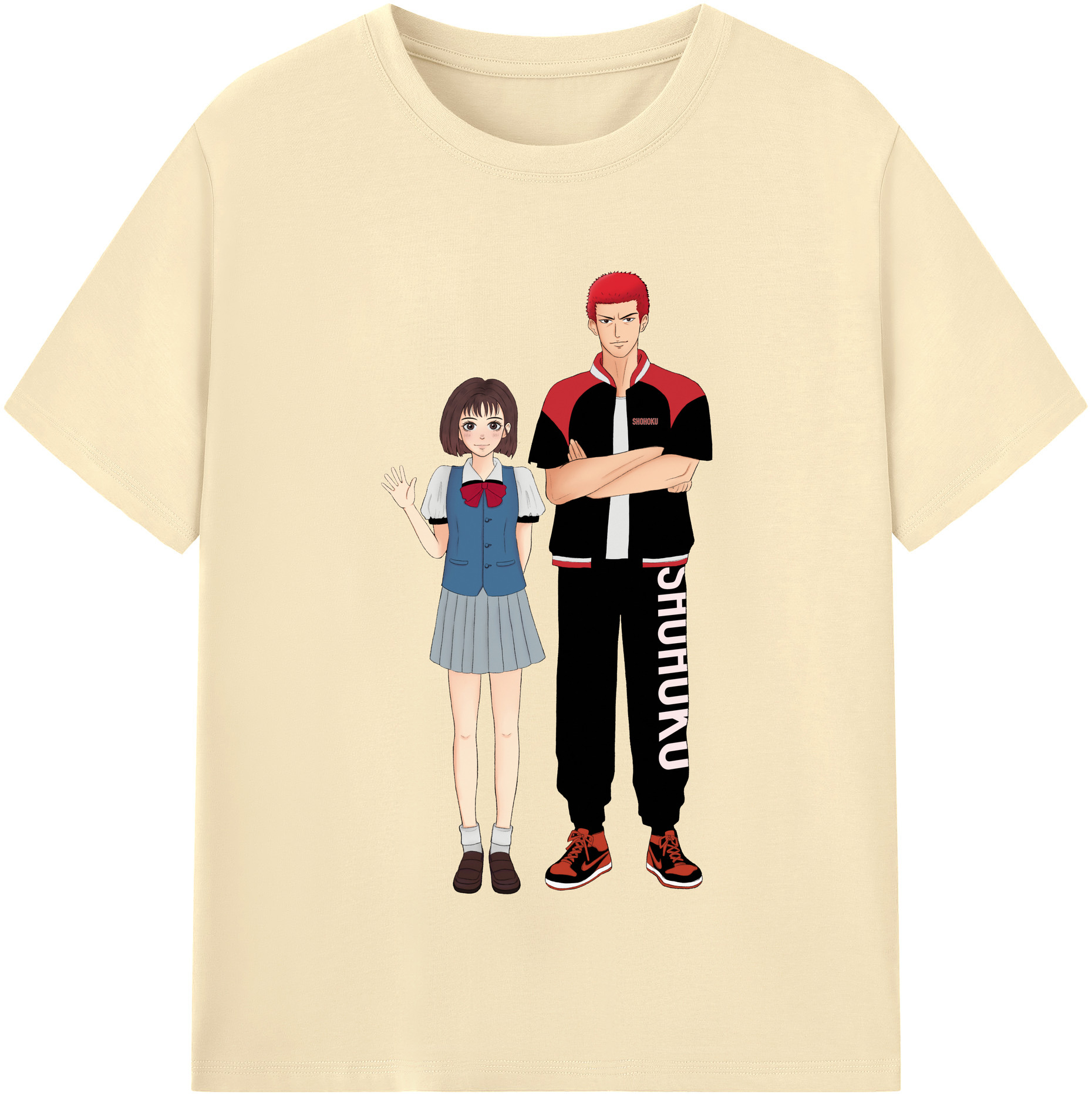 SLAM DUNK／スラムダンク 綿100％半袖Tシャツ（フロントプリント）