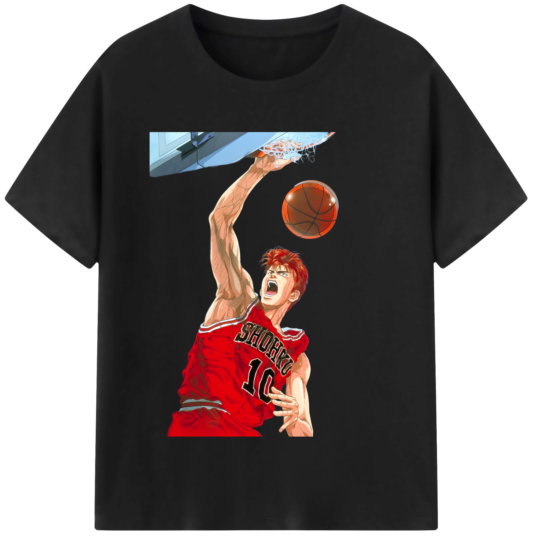 SLAM DUNK／スラムダンク 綿100％半袖Tシャツ（フロントプリント）