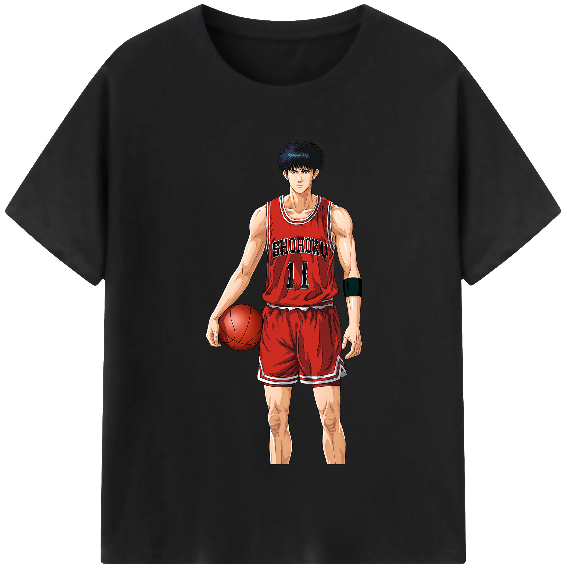 SLAM DUNK／スラムダンク 綿100％半袖Tシャツ（フロントプリント）