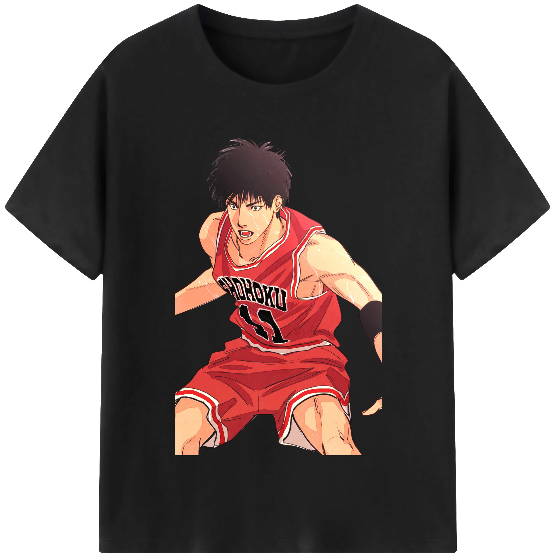 SLAM DUNK／スラムダンク 綿100％半袖Tシャツ（フロントプリント）