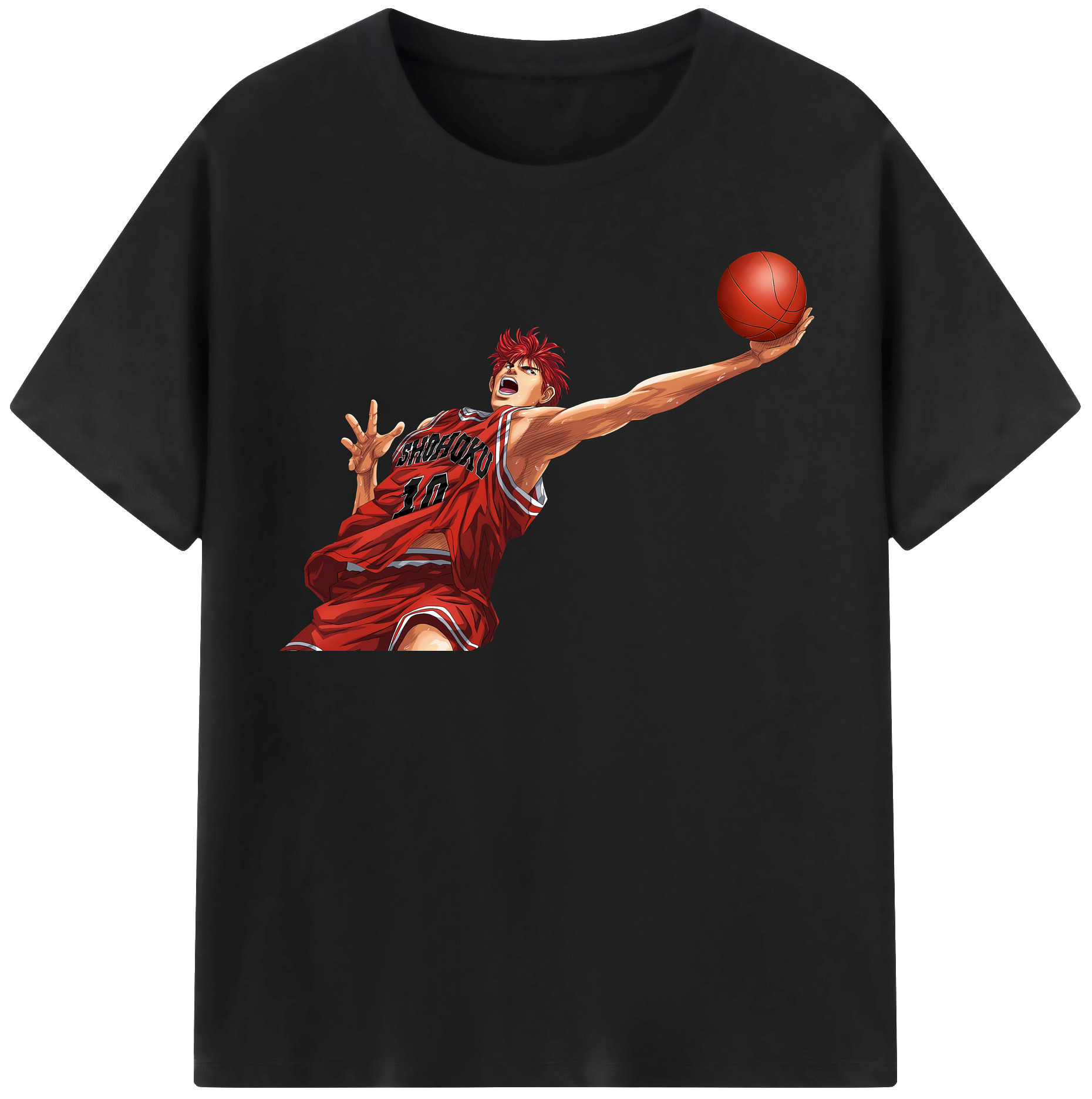 SLAM DUNK／スラムダンク 綿100％半袖Tシャツ（フロントプリント）