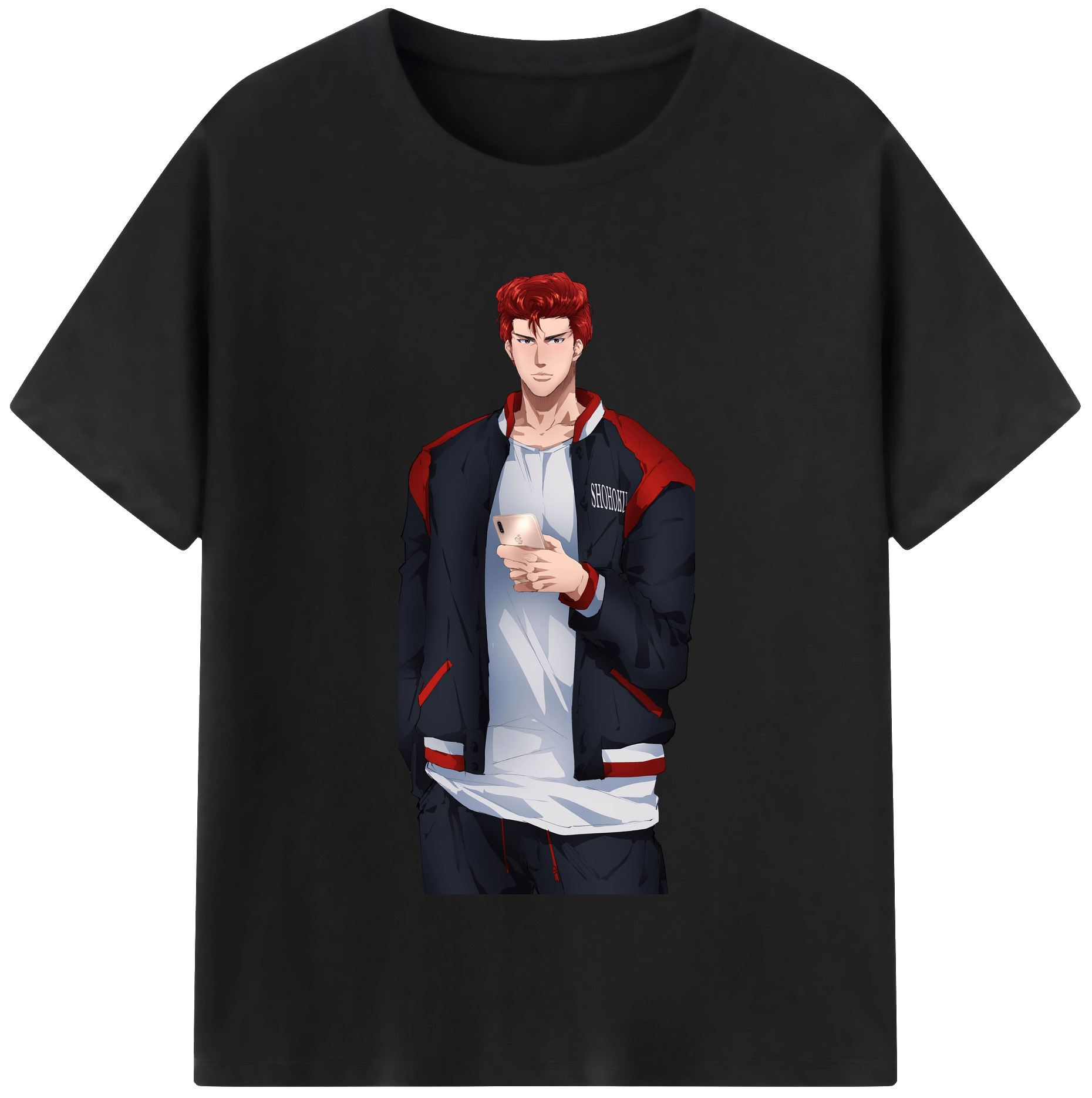 SLAM DUNK／スラムダンク 綿100％半袖Tシャツ（フロントプリント）