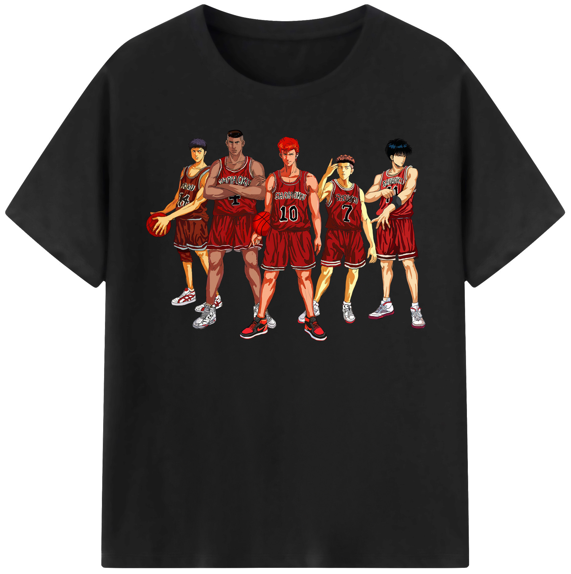 SLAM DUNK／スラムダンク 綿100％半袖Tシャツ（フロントプリント）