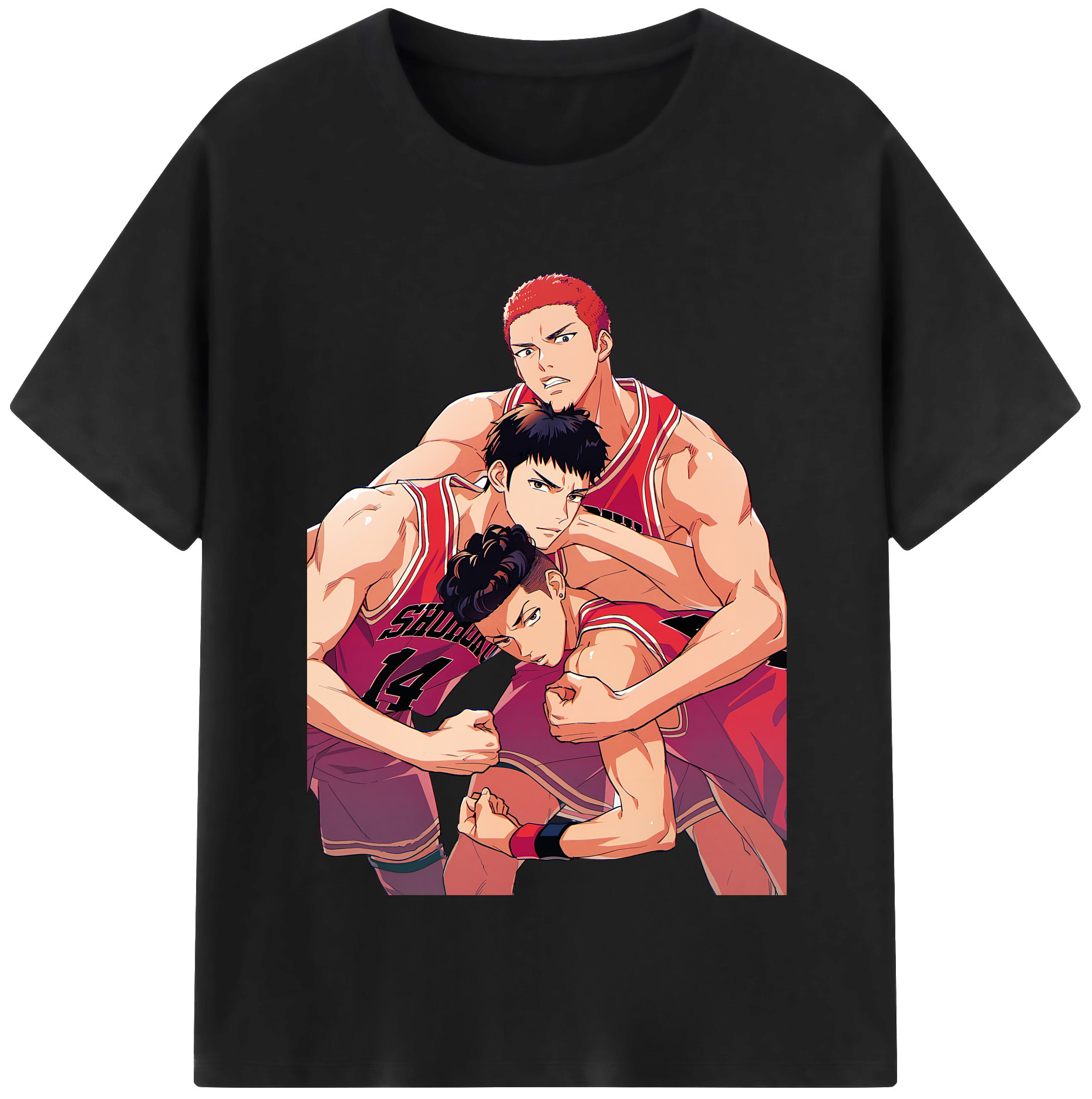SLAM DUNK／スラムダンク 綿100％半袖Tシャツ（フロントプリント）