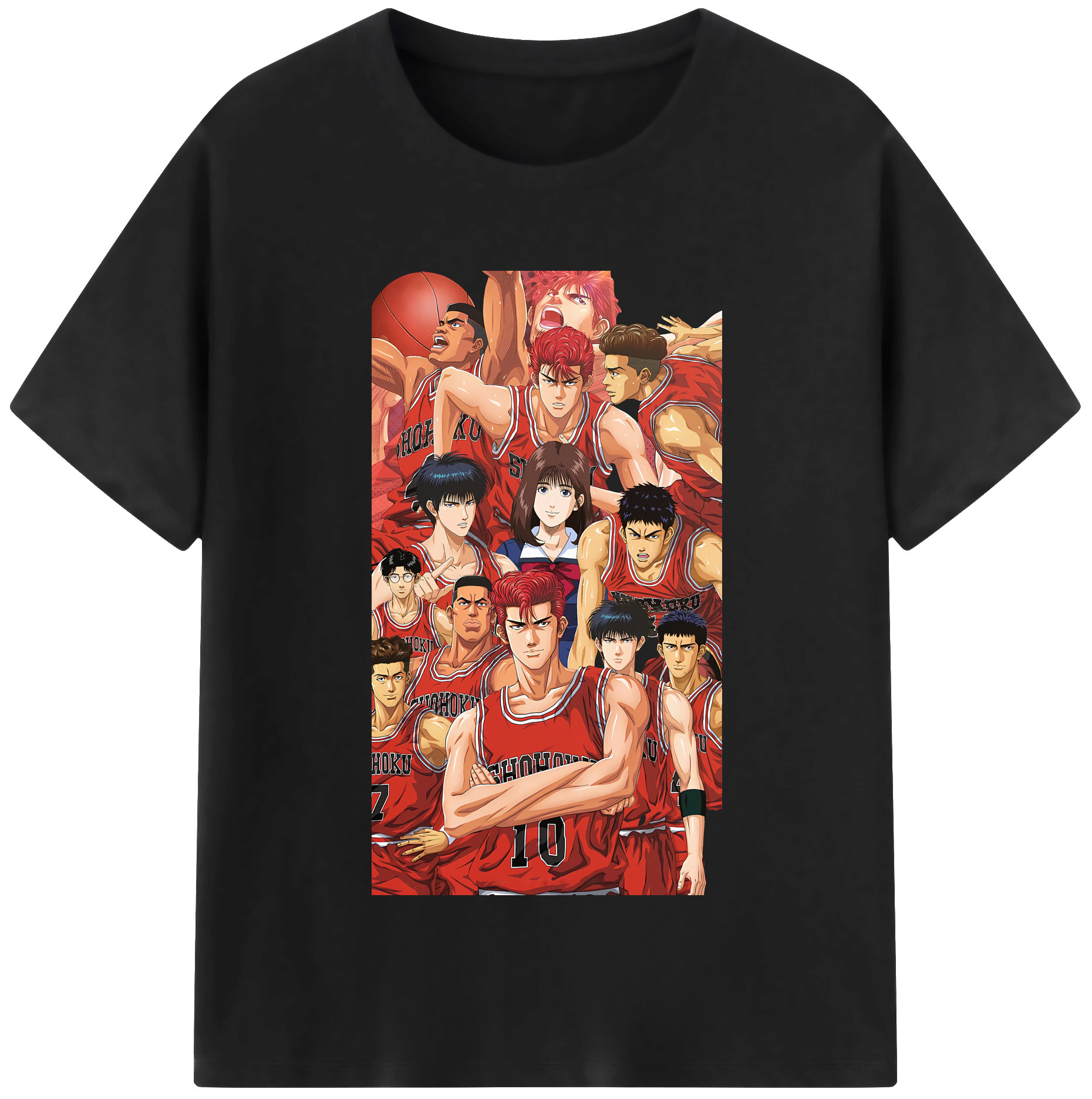 SLAM DUNK／スラムダンク 綿100％半袖Tシャツ（フロントプリント）