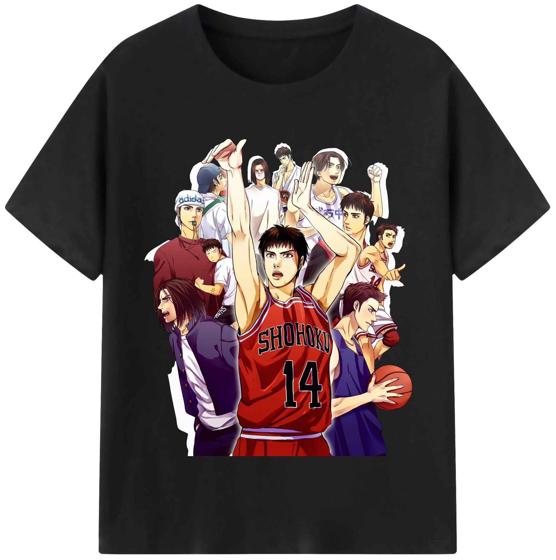 SLAM DUNK／スラムダンク 綿100％半袖Tシャツ（フロントプリント）