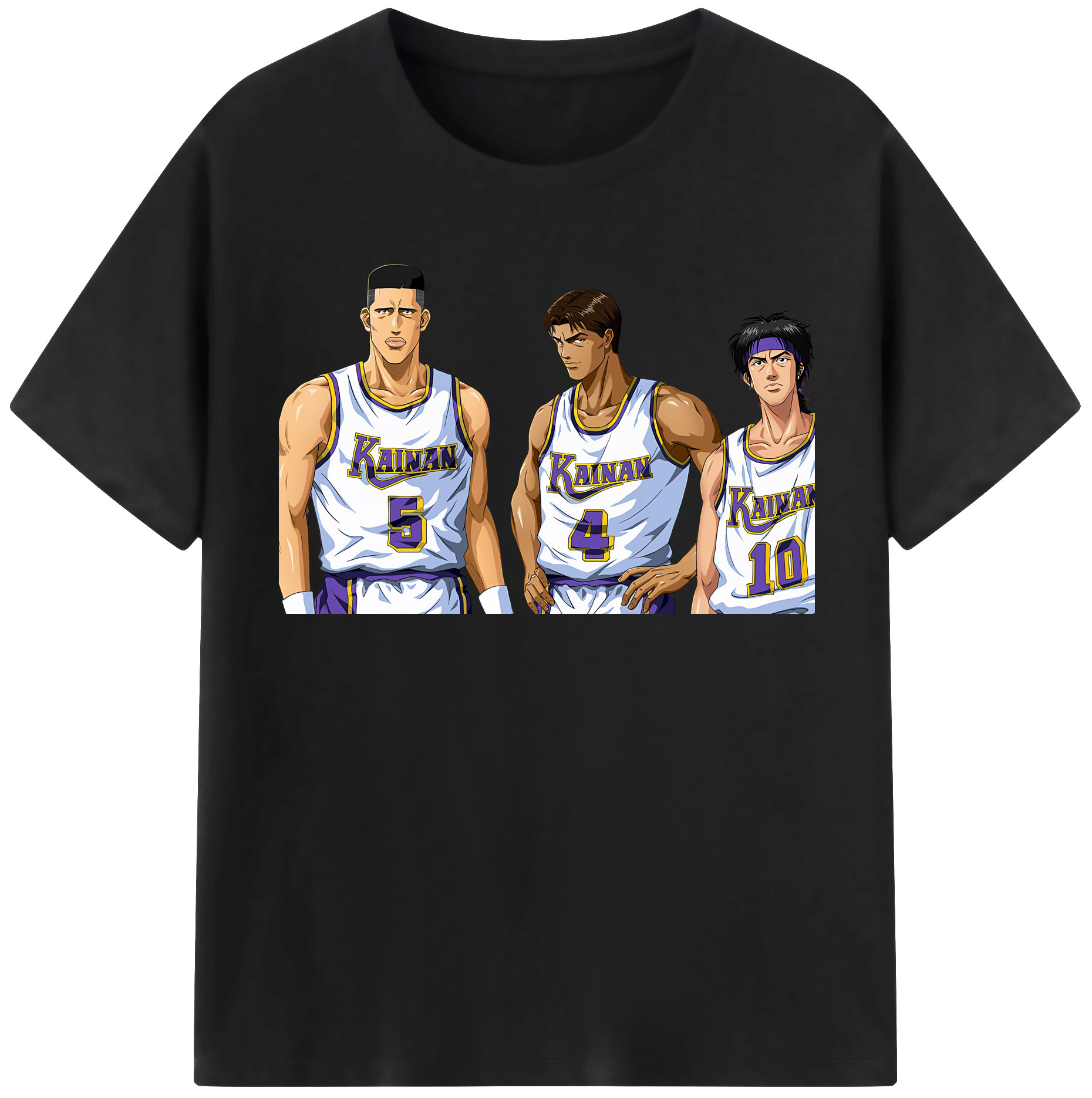 SLAM DUNK／スラムダンク 綿100％半袖Tシャツ（フロントプリント）