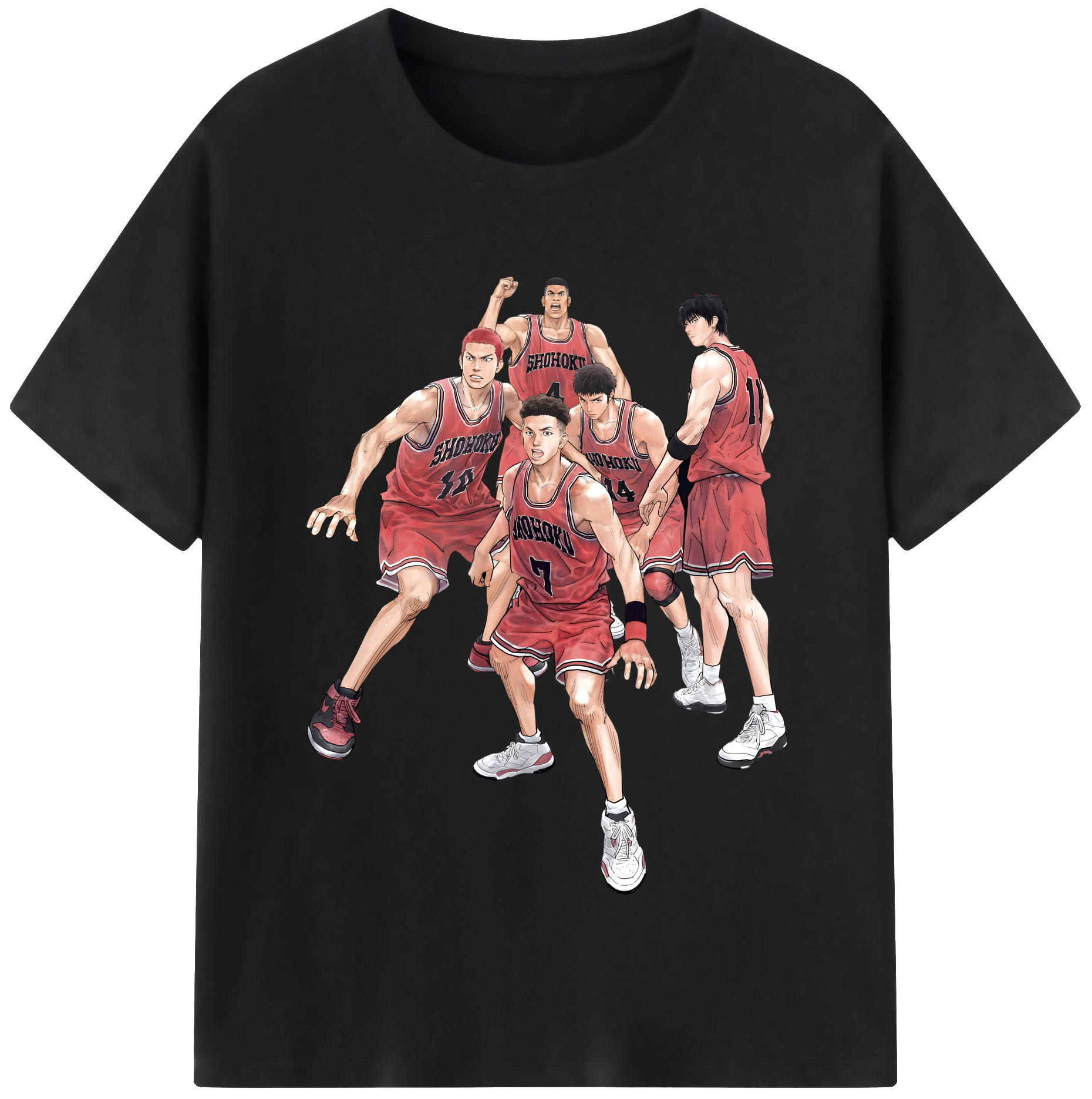 SLAM DUNK／スラムダンク 綿100％半袖Tシャツ（フロントプリント）