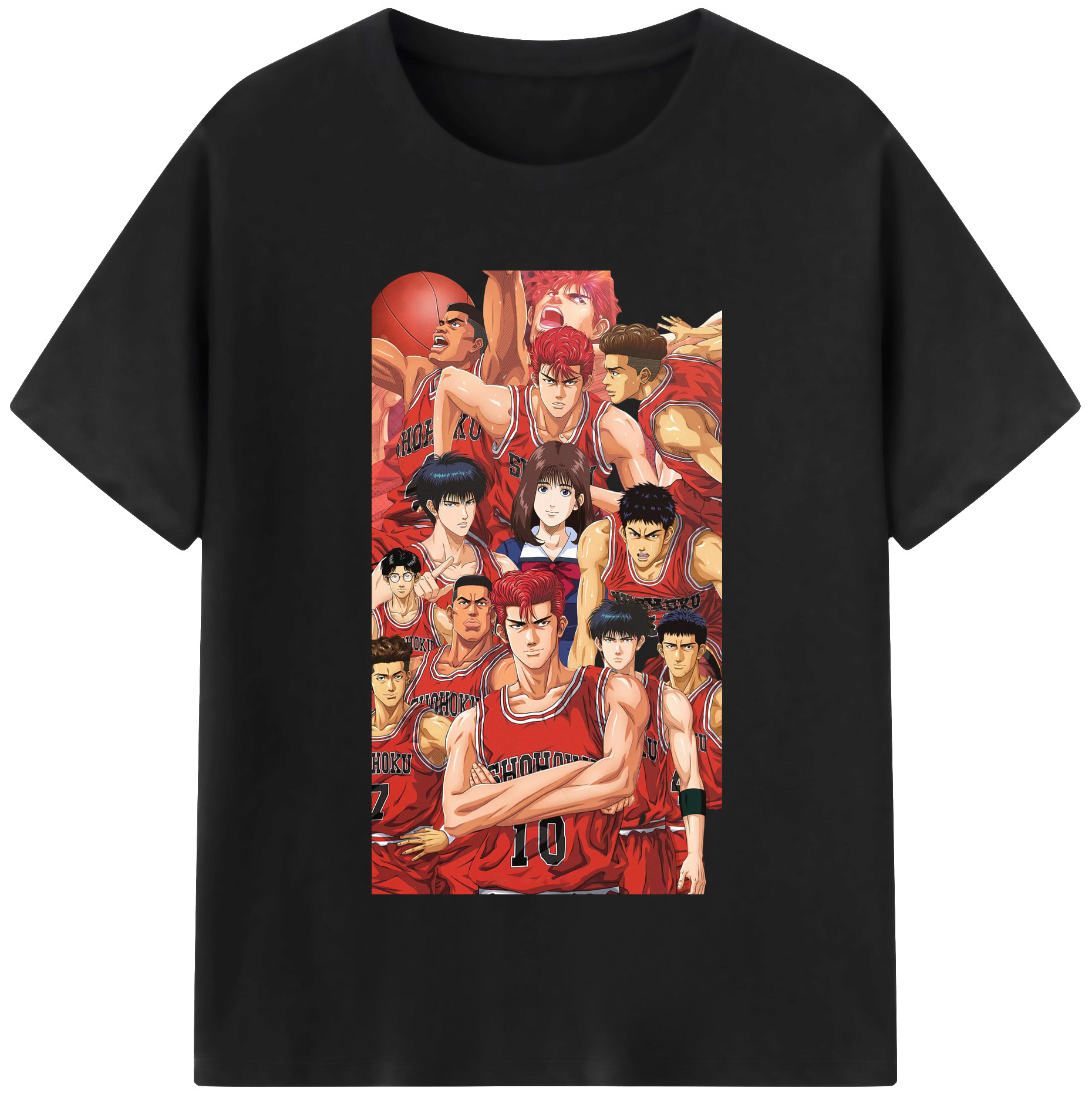 SLAM DUNK／スラムダンク 綿100％半袖Tシャツ（フロントプリント）