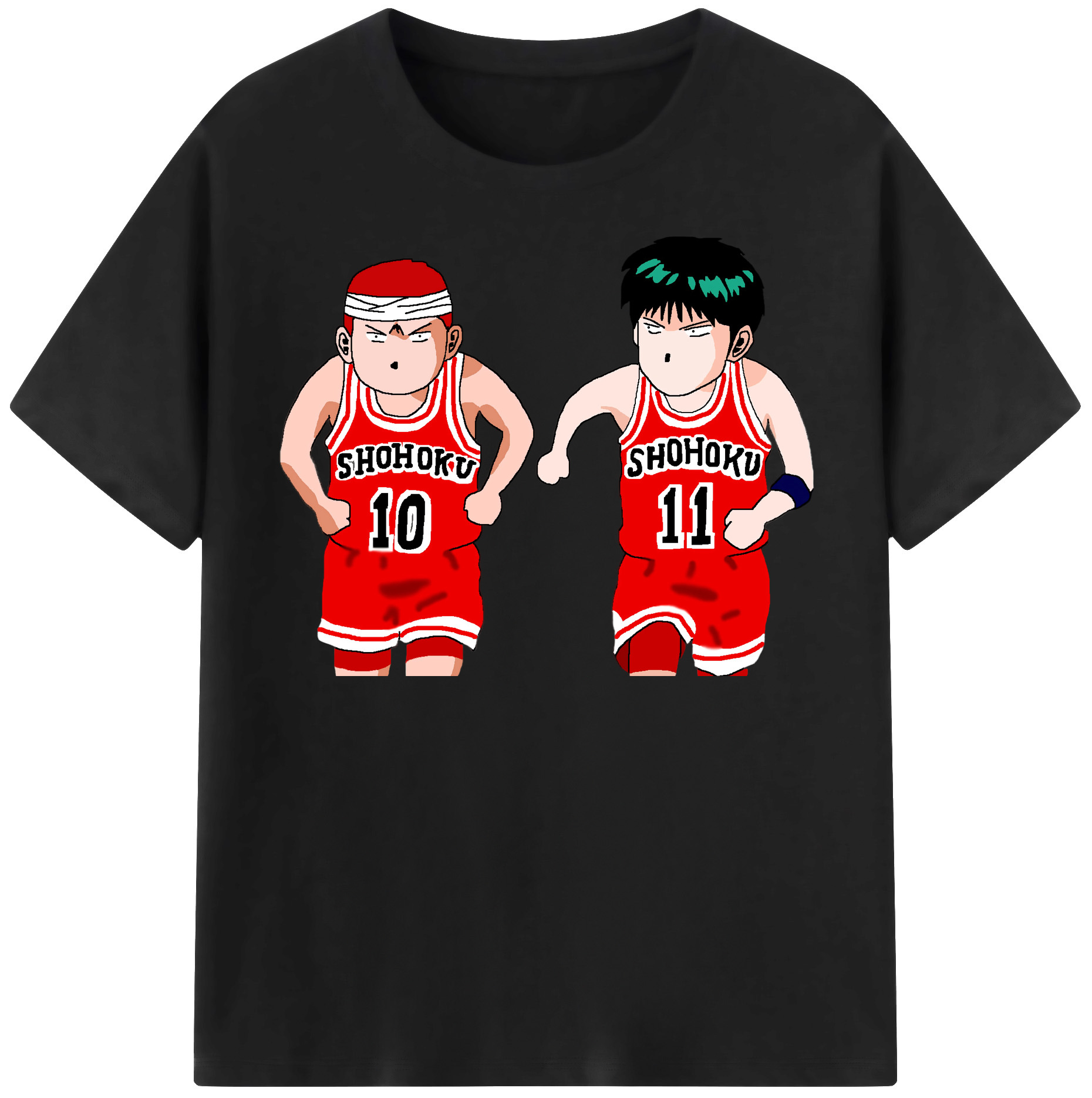 SLAM DUNK／スラムダンク 綿100％半袖Tシャツ（フロントプリント）