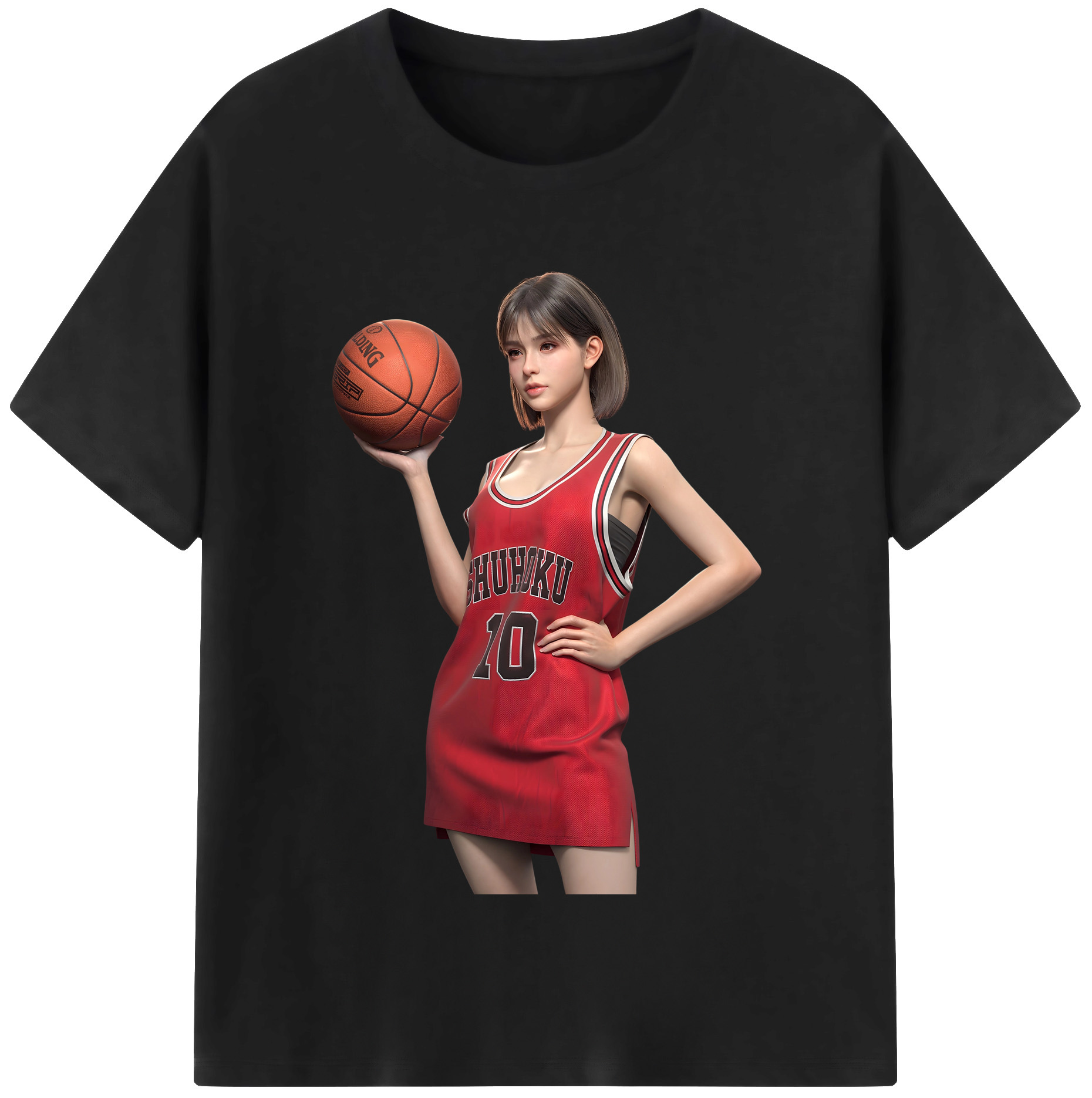 SLAM DUNK／スラムダンク 綿100％半袖Tシャツ（フロントプリント）