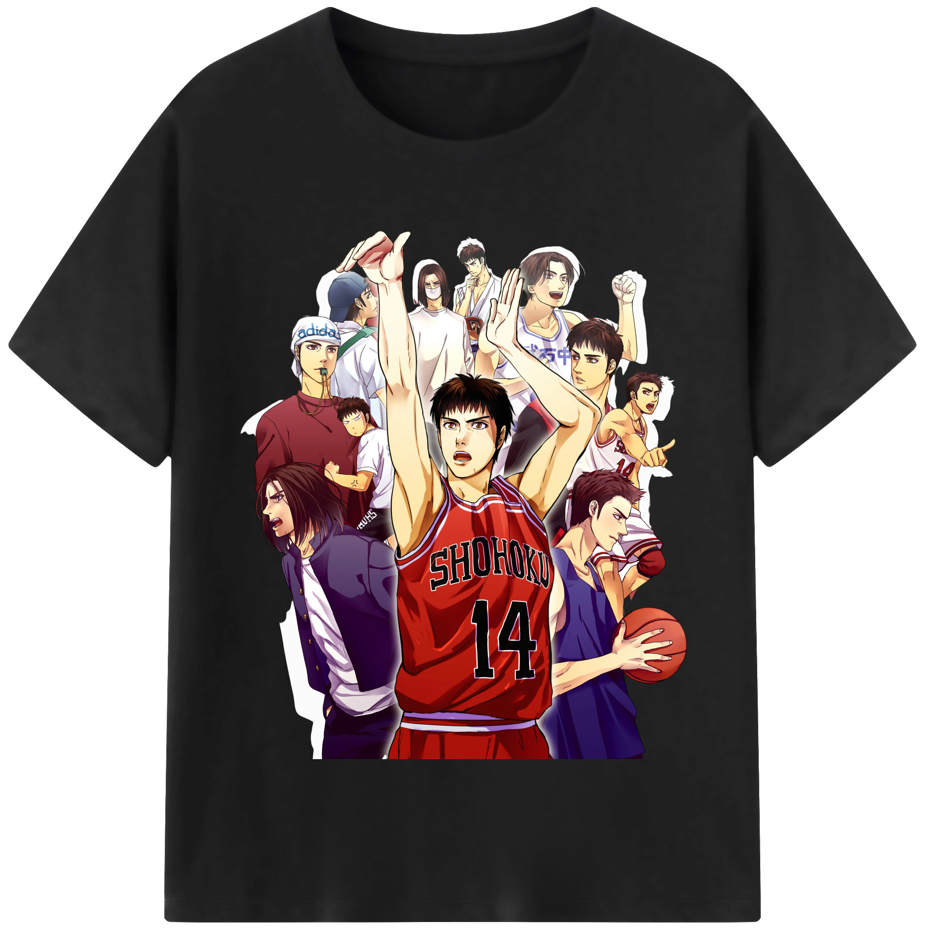 SLAM DUNK／スラムダンク 綿100％半袖Tシャツ（フロントプリント）