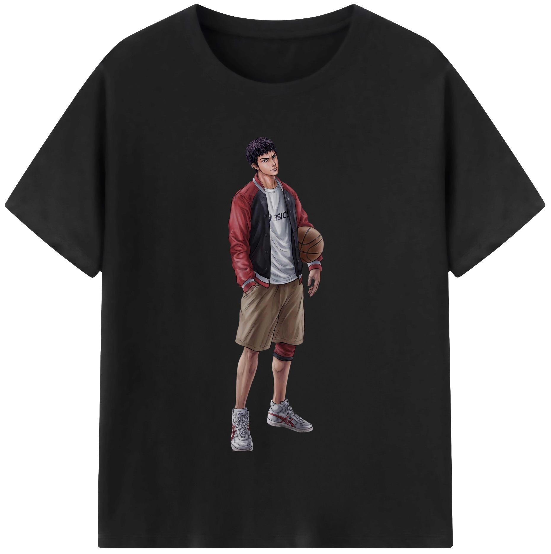 SLAM DUNK／スラムダンク 綿100％半袖Tシャツ（フロントプリント）