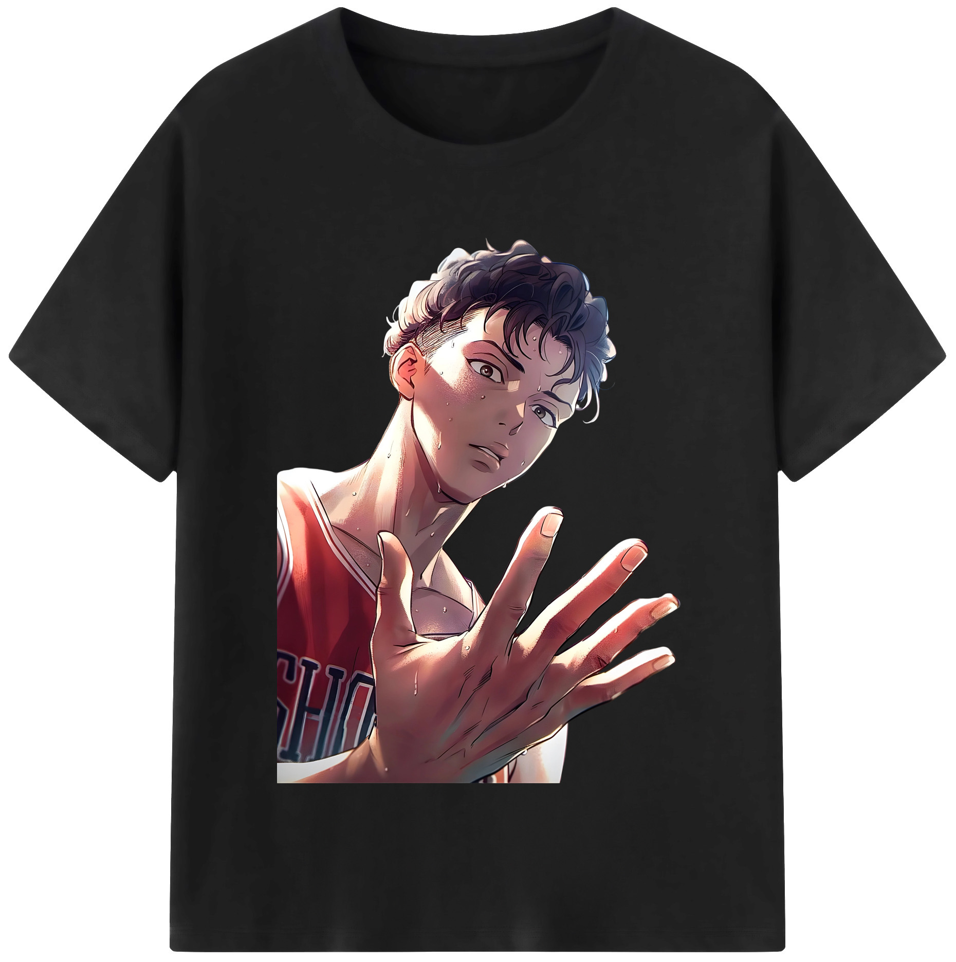 SLAM DUNK／スラムダンク 綿100％半袖Tシャツ（フロントプリント）