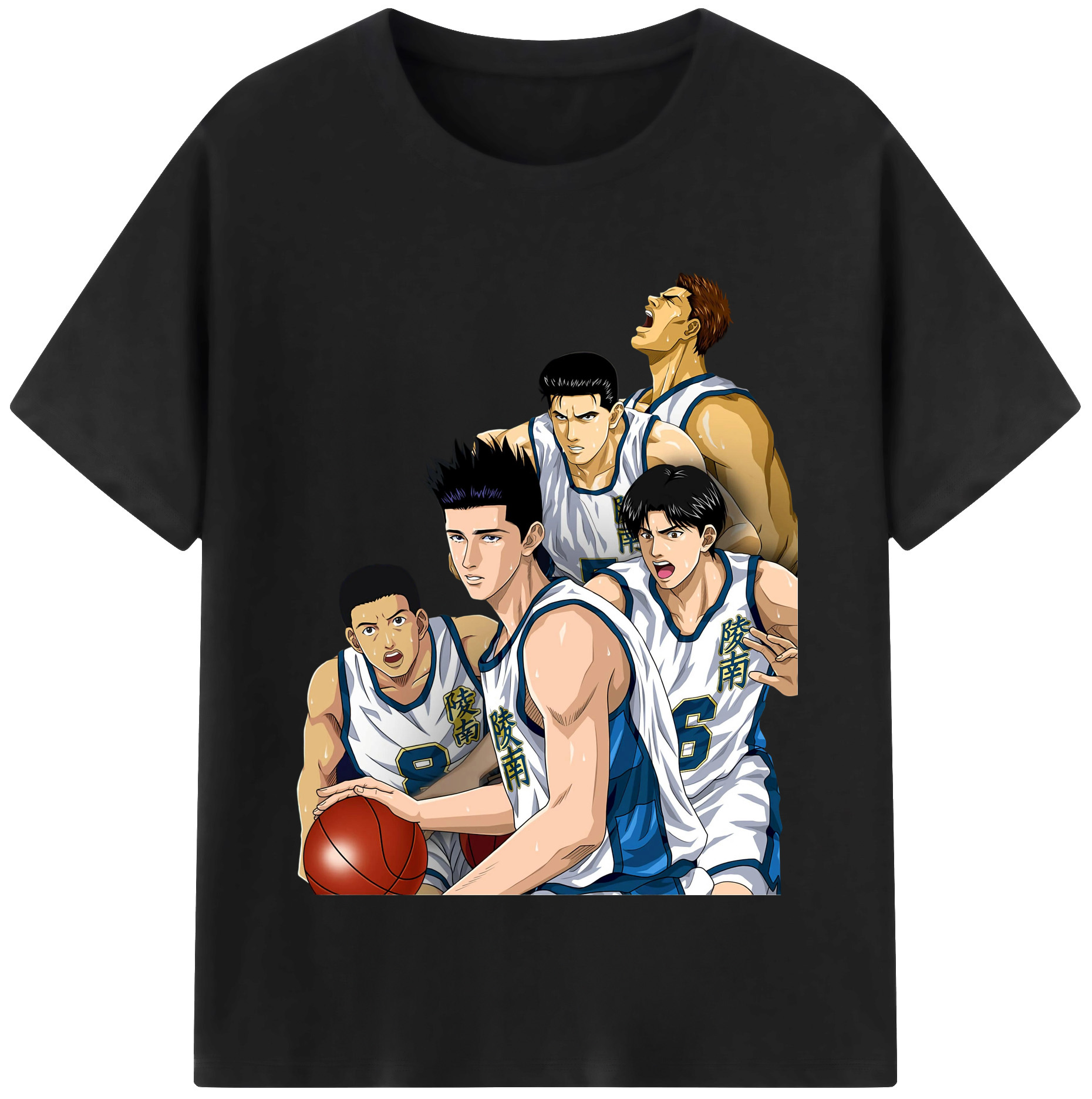 SLAM DUNK／スラムダンク 綿100％半袖Tシャツ（フロントプリント）