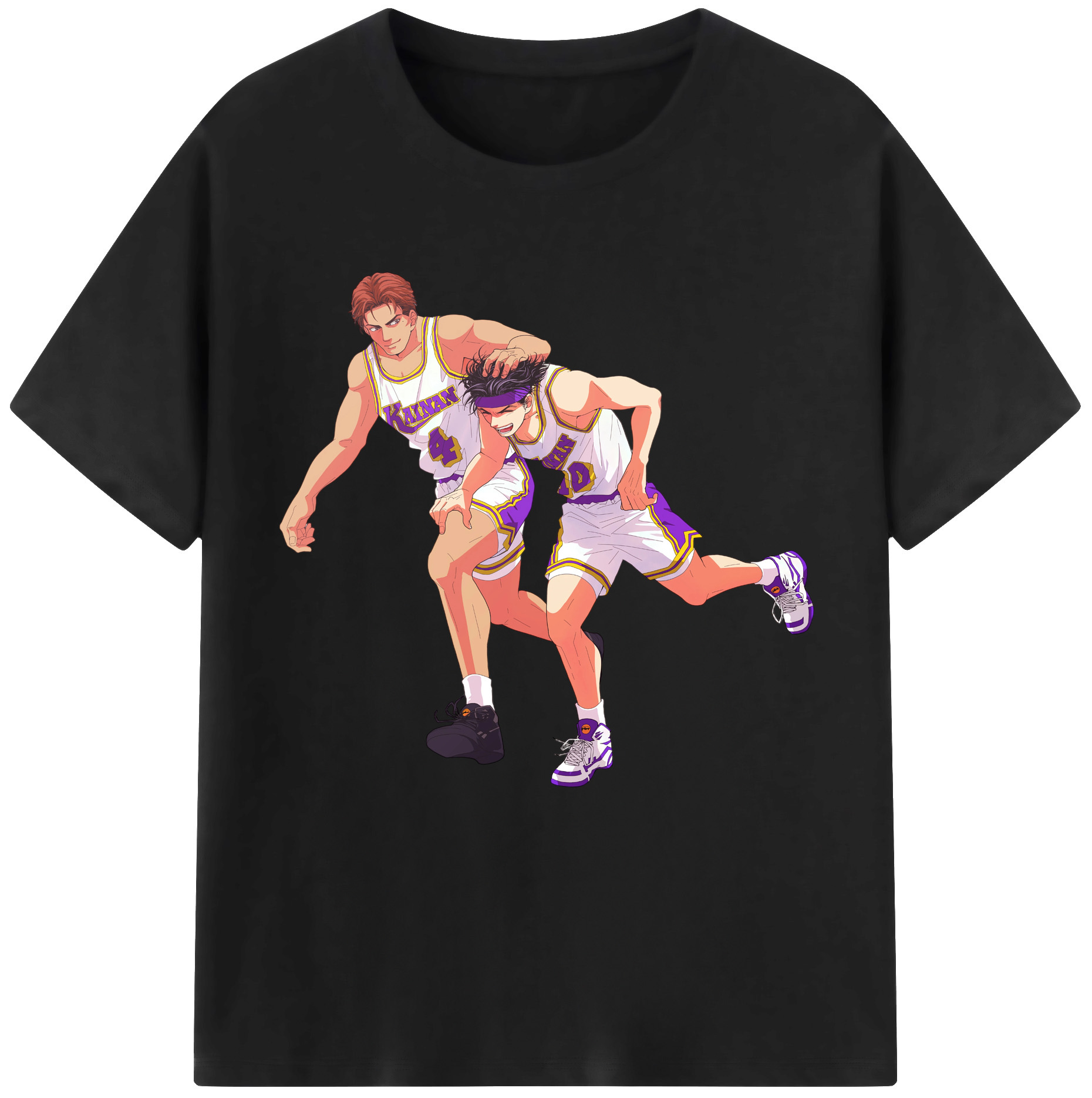 SLAM DUNK／スラムダンク 綿100％半袖Tシャツ（フロントプリント）