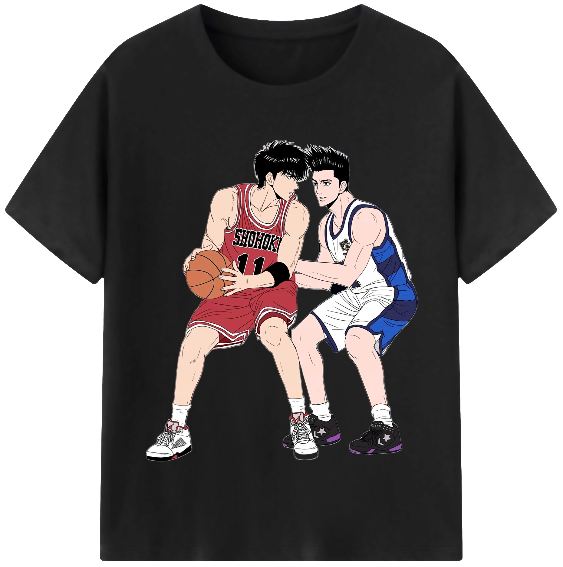 SLAM DUNK／スラムダンク 綿100％半袖Tシャツ（フロントプリント）