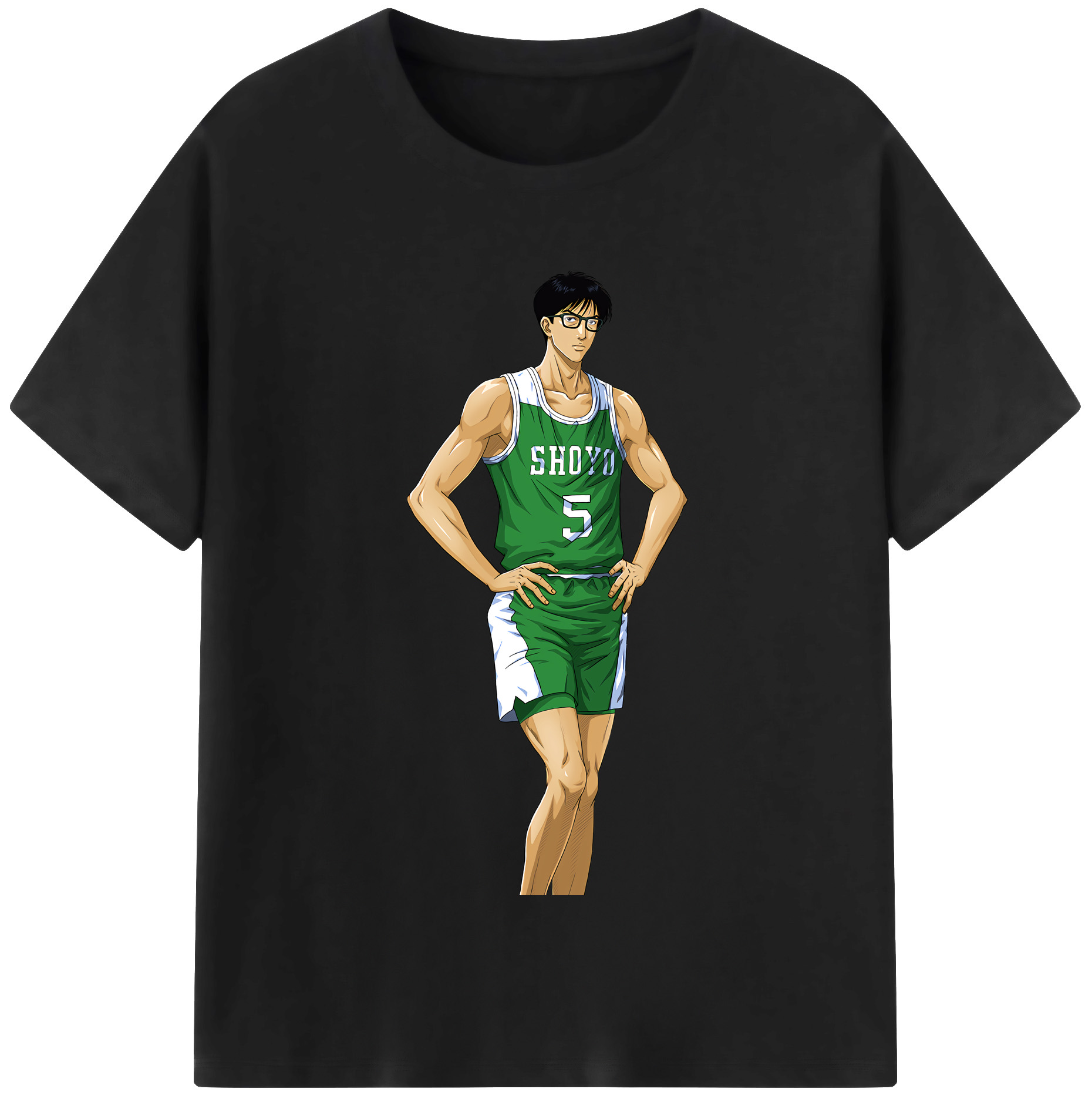 SLAM DUNK／スラムダンク 綿100％半袖Tシャツ（フロントプリント）
