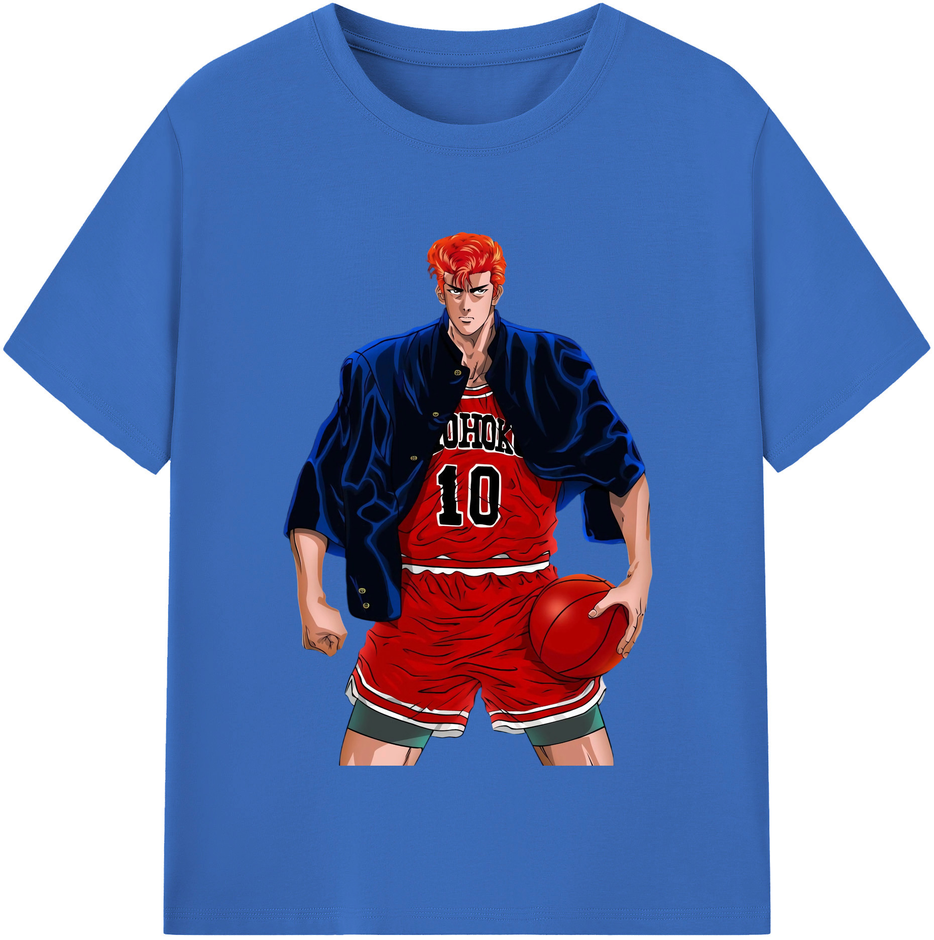 SLAM DUNK／スラムダンク 綿100％半袖Tシャツ（フロントプリント）