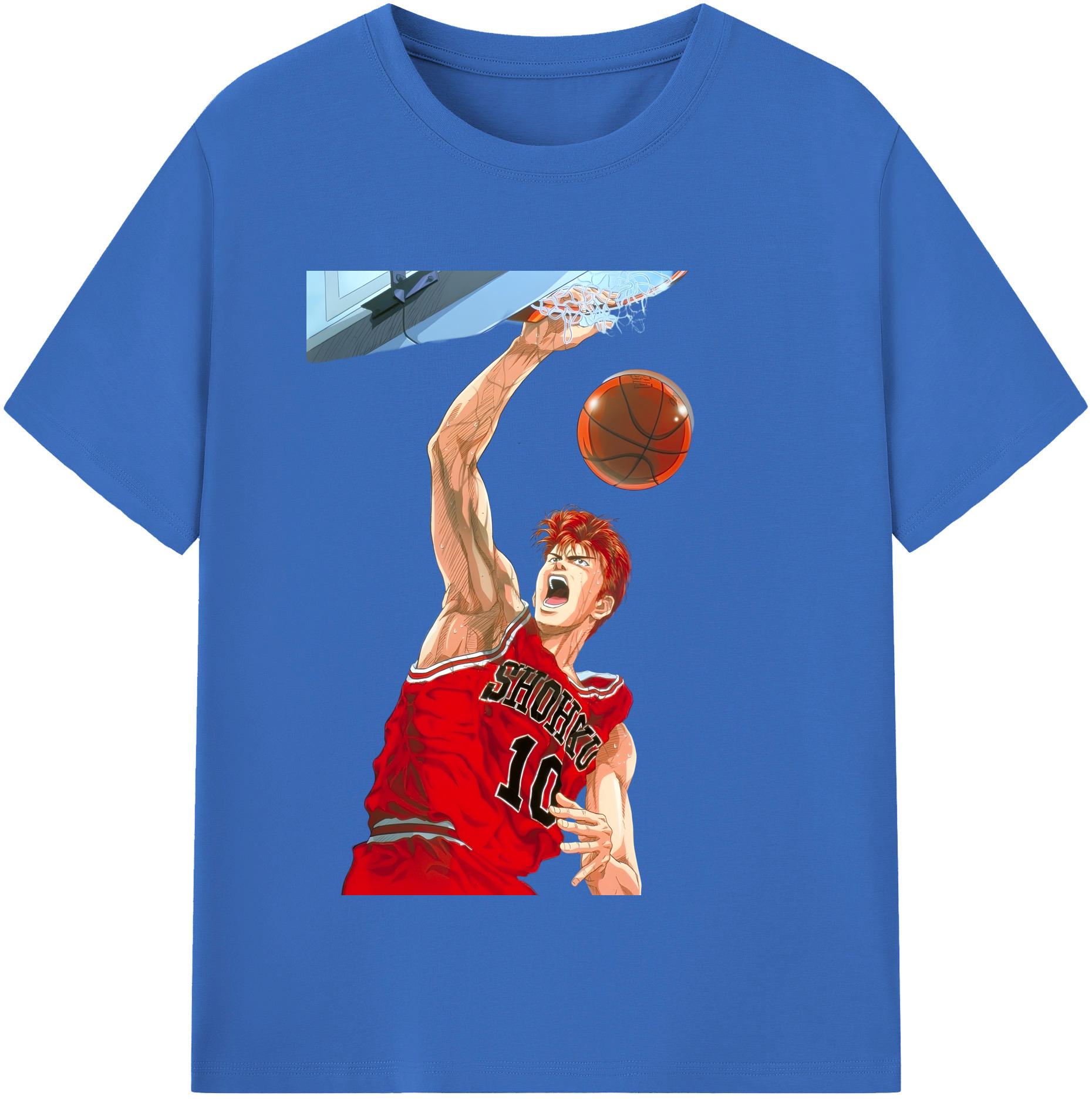 SLAM DUNK／スラムダンク 綿100％半袖Tシャツ（フロントプリント）
