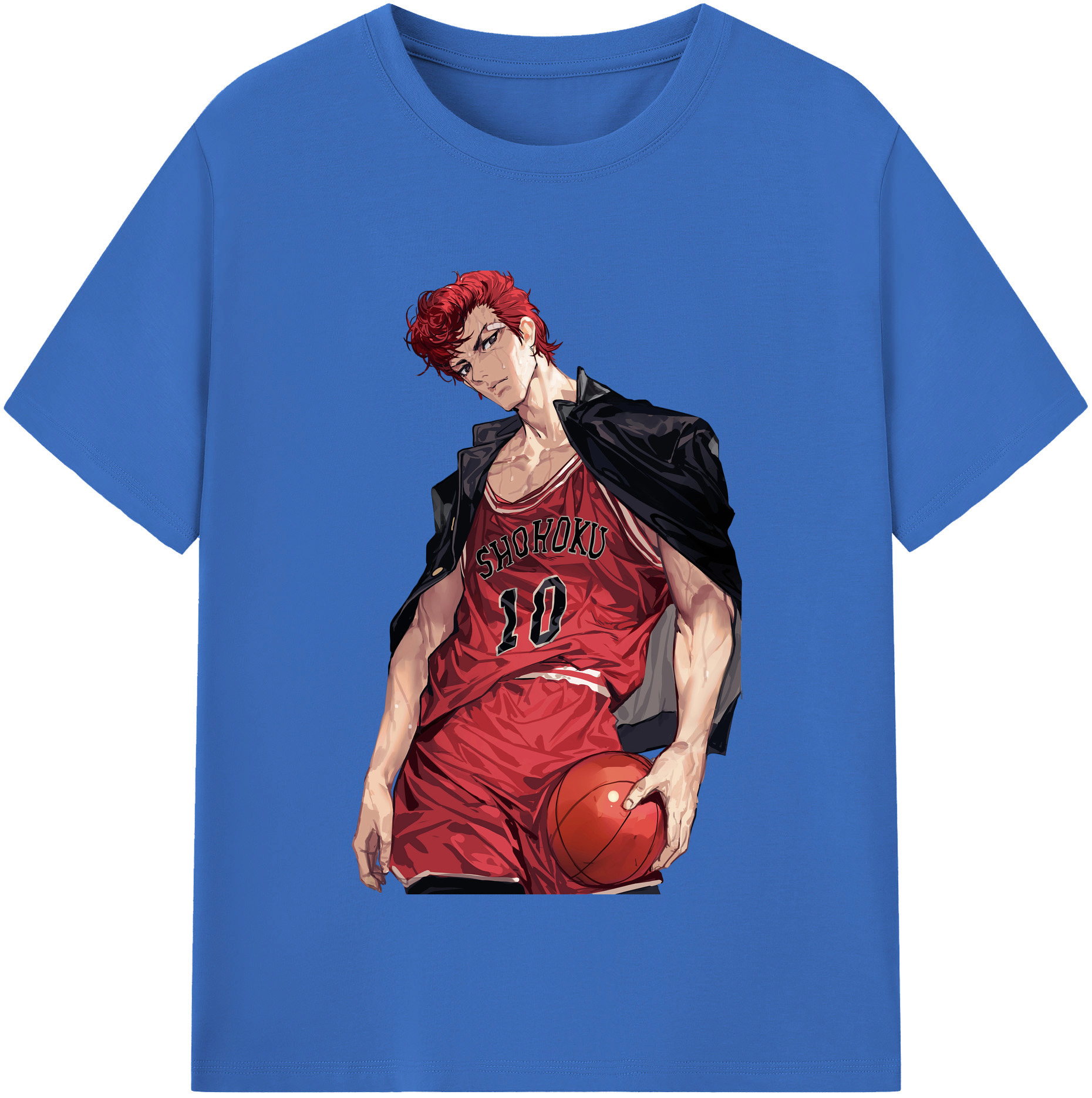 SLAM DUNK／スラムダンク 綿100％半袖Tシャツ（フロントプリント）