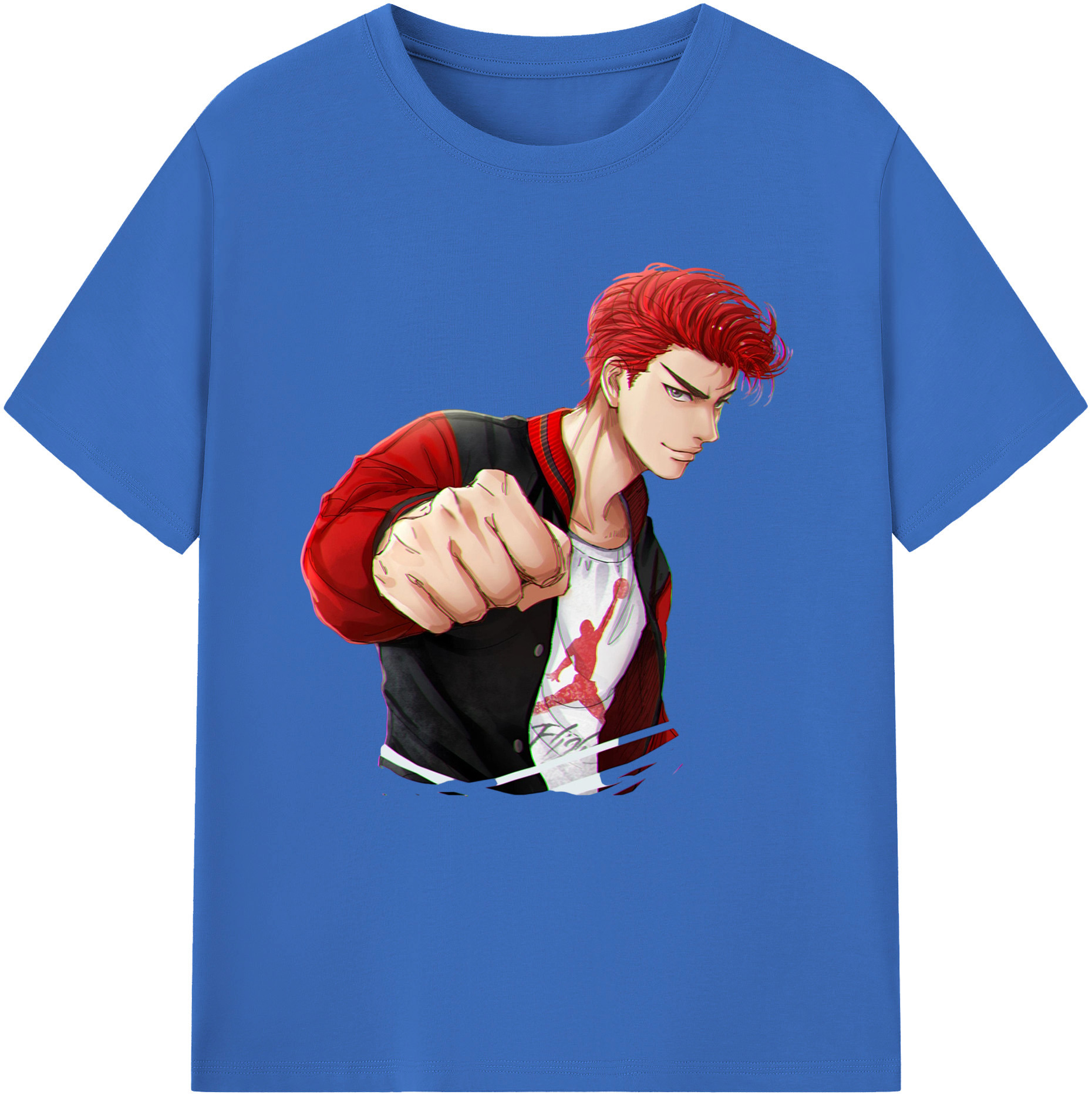 SLAM DUNK／スラムダンク 綿100％半袖Tシャツ（フロントプリント）