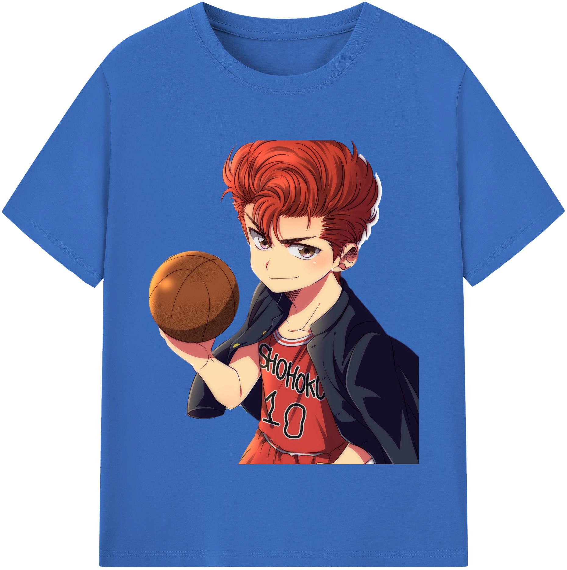 SLAM DUNK／スラムダンク 綿100％半袖Tシャツ（フロントプリント）