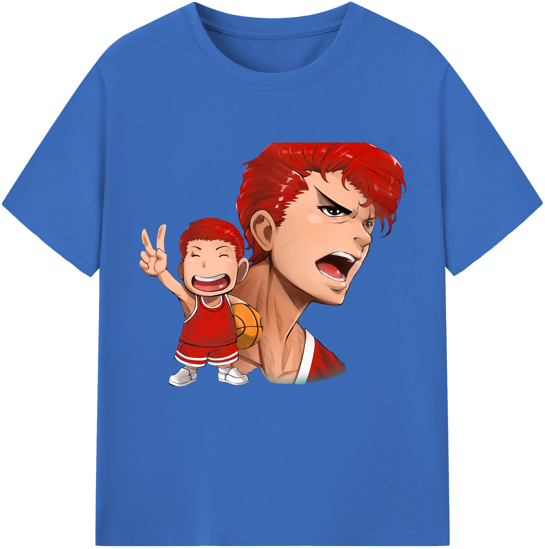 SLAM DUNK／スラムダンク 綿100％半袖Tシャツ（フロントプリント）
