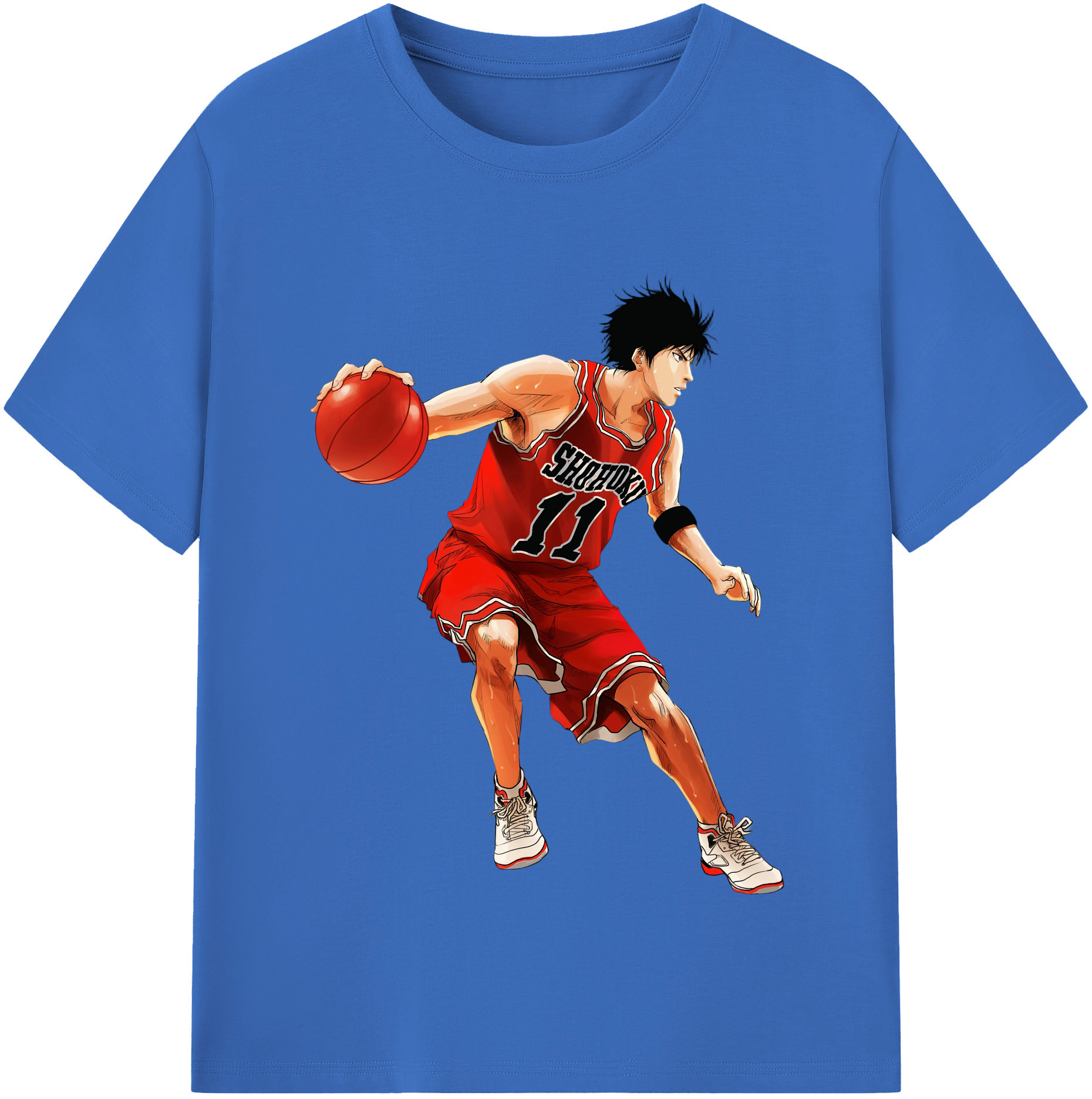 SLAM DUNK／スラムダンク 綿100％半袖Tシャツ（フロントプリント）