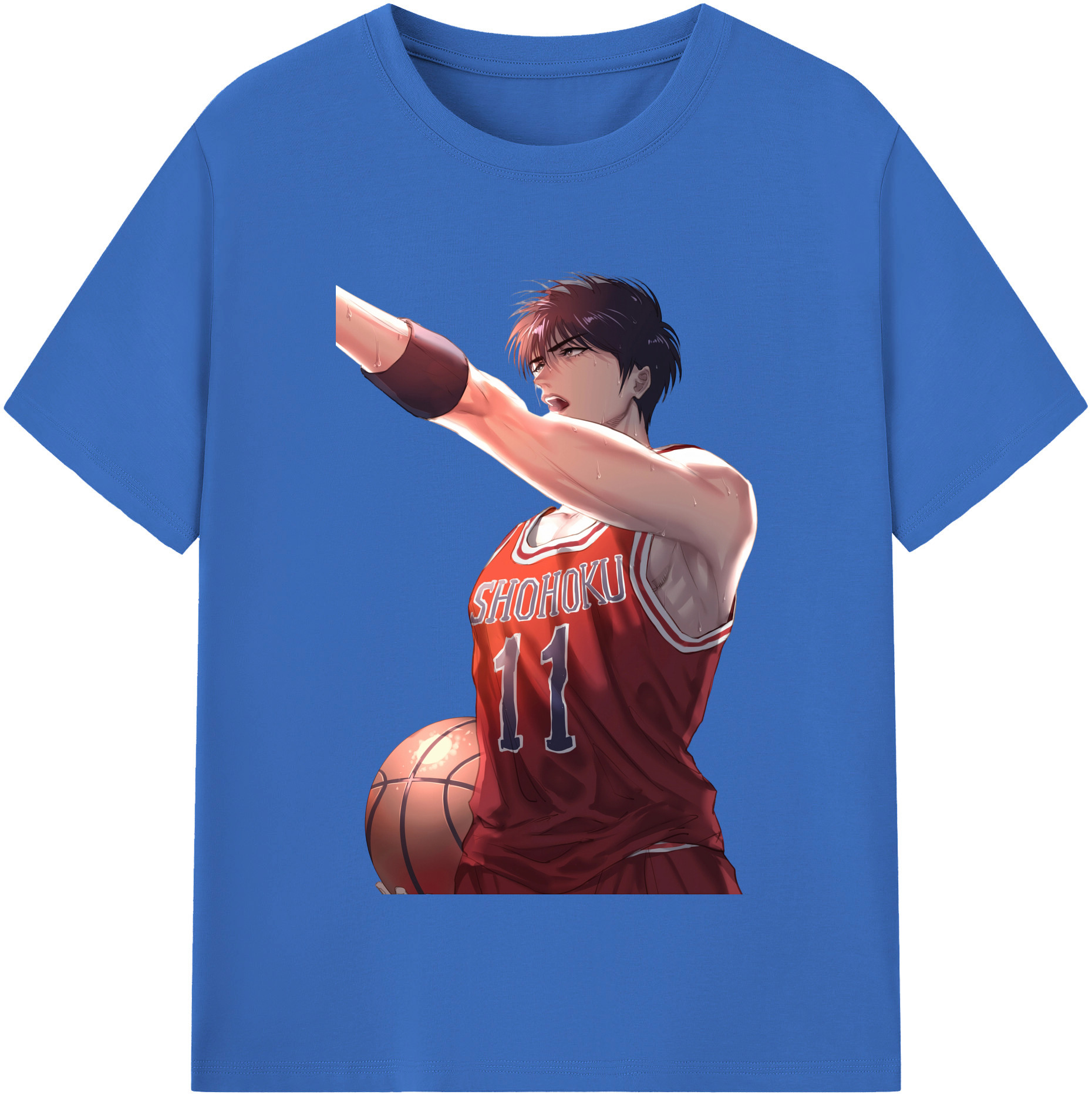 SLAM DUNK／スラムダンク 綿100％半袖Tシャツ（フロントプリント）