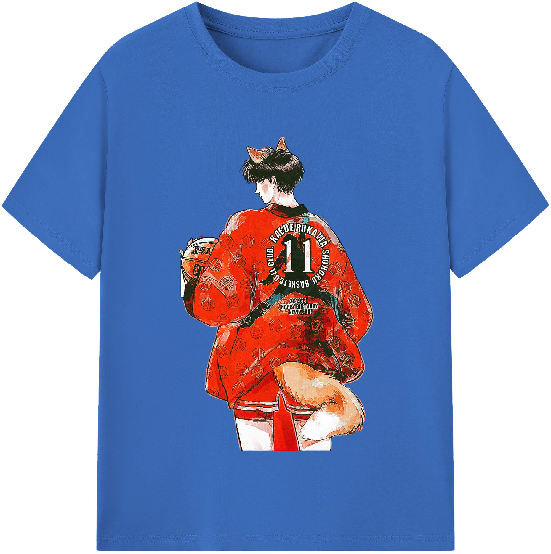 SLAM DUNK／スラムダンク 綿100％半袖Tシャツ（フロントプリント）