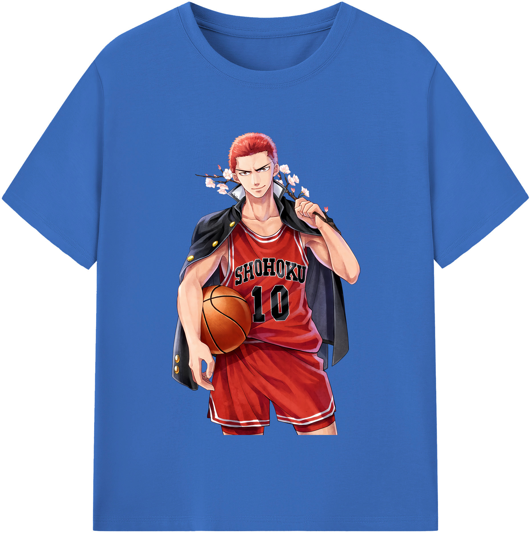 SLAM DUNK／スラムダンク 綿100％半袖Tシャツ（フロントプリント）