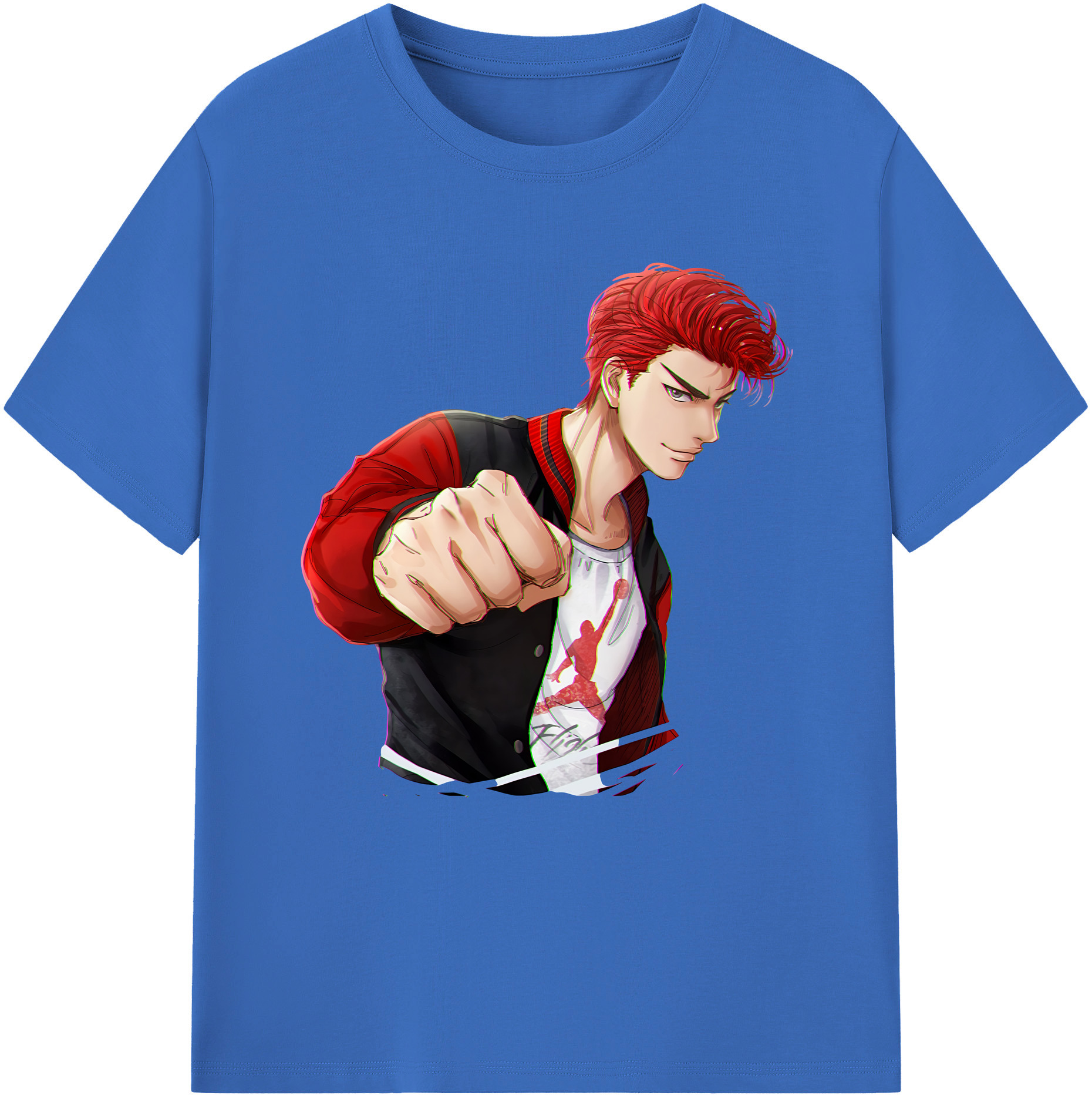 SLAM DUNK／スラムダンク 綿100％半袖Tシャツ（フロントプリント）