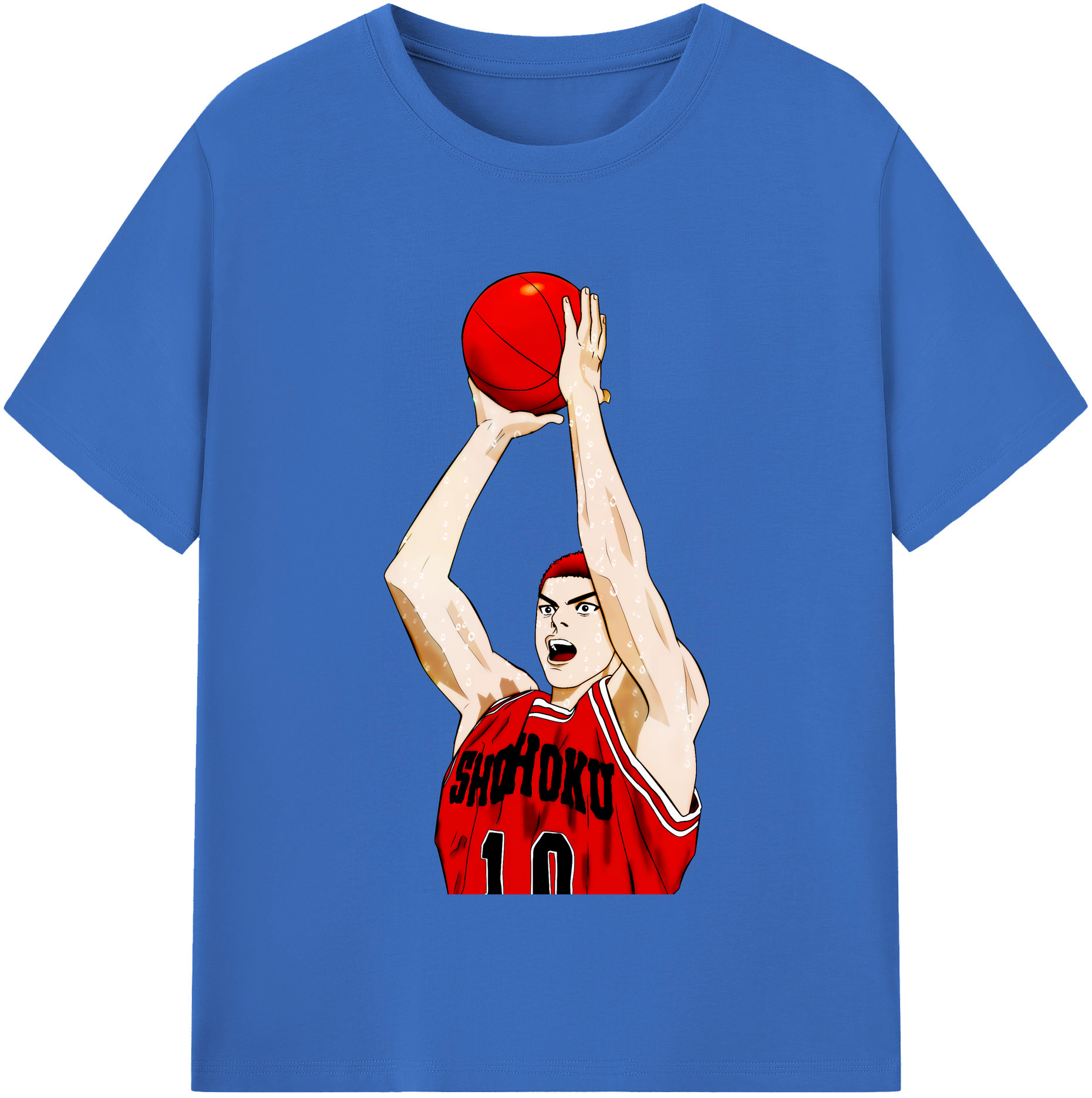 SLAM DUNK／スラムダンク 綿100％半袖Tシャツ（フロントプリント）