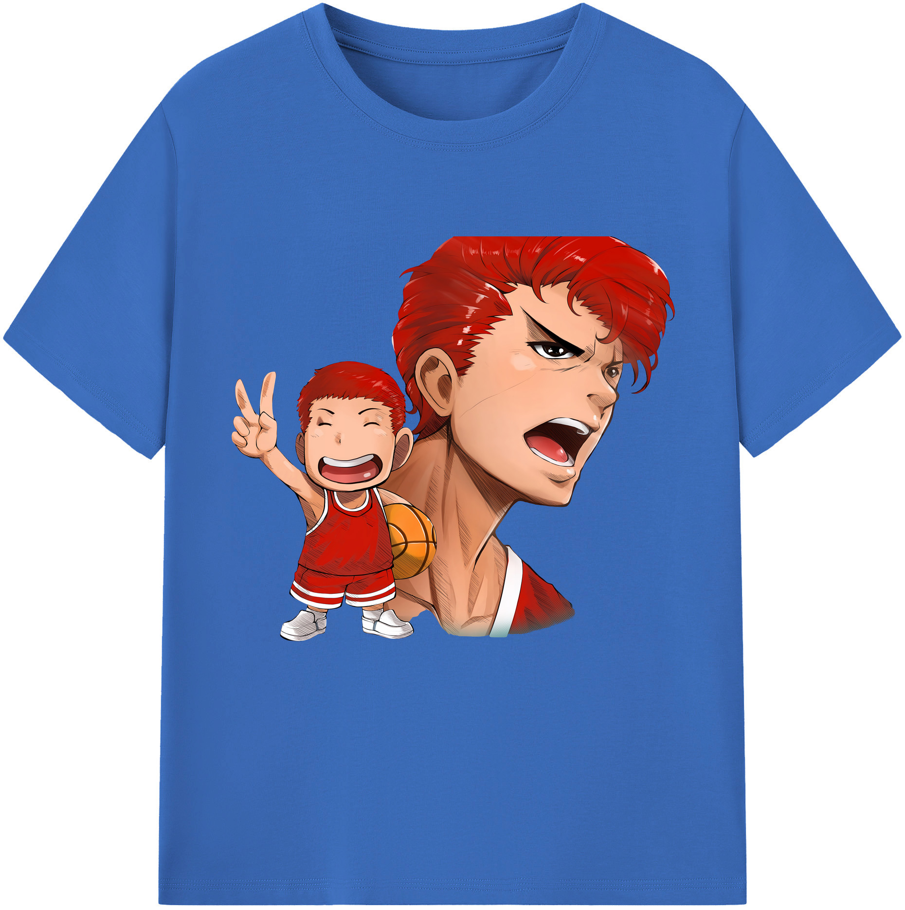 SLAM DUNK／スラムダンク 綿100％半袖Tシャツ（フロントプリント）