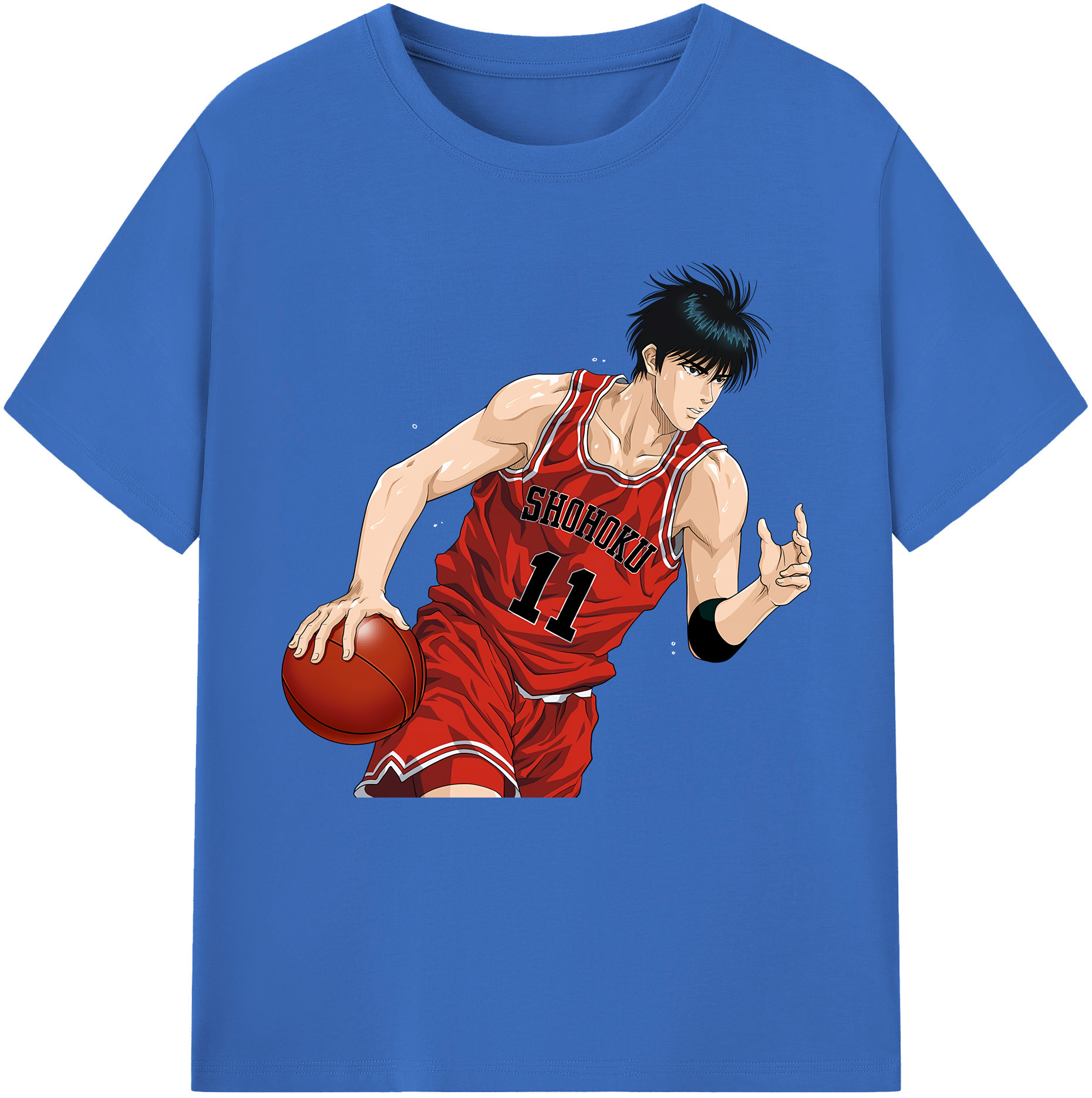 SLAM DUNK／スラムダンク 綿100％半袖Tシャツ（フロントプリント）