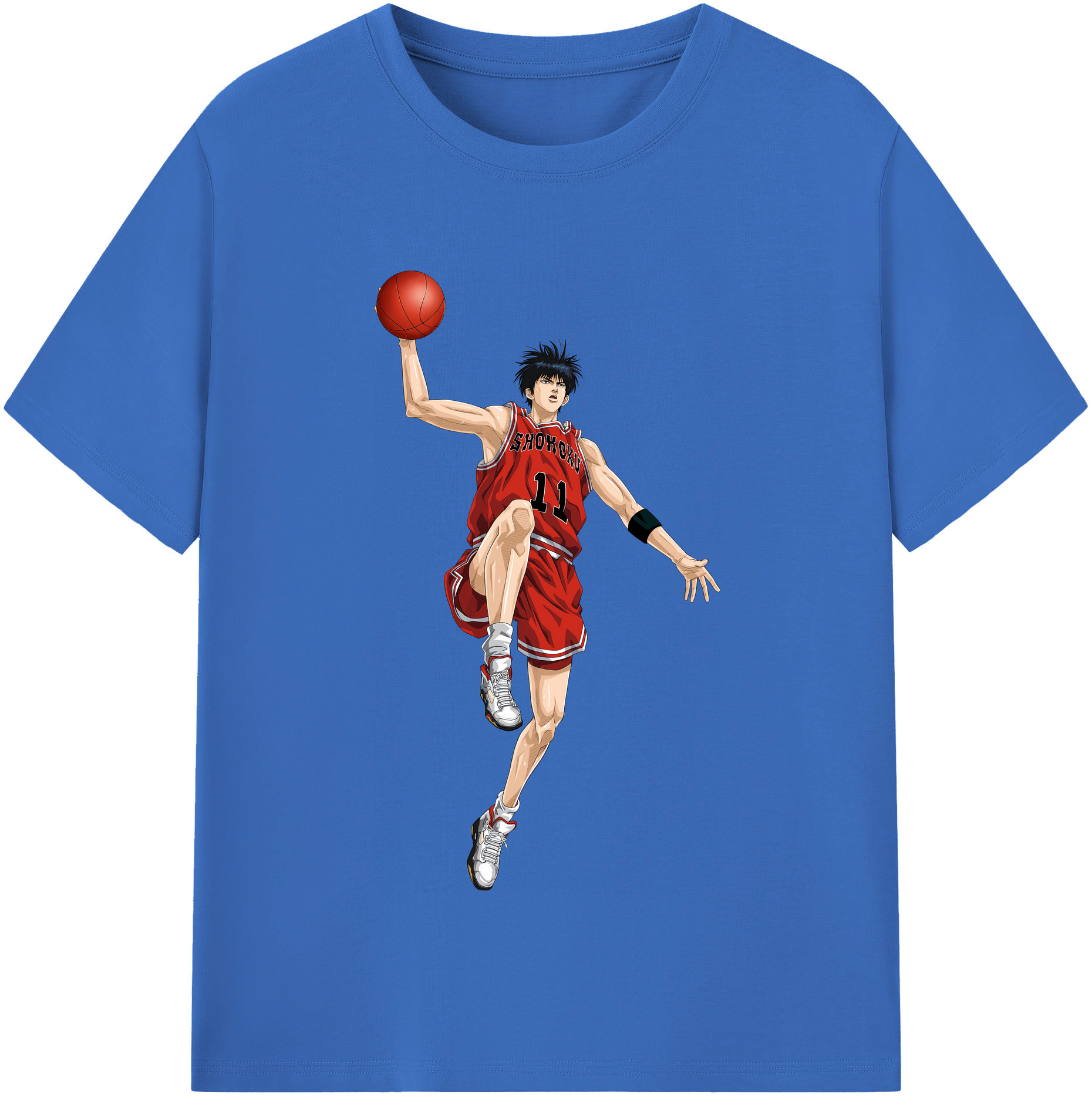 SLAM DUNK／スラムダンク 綿100％半袖Tシャツ（フロントプリント）