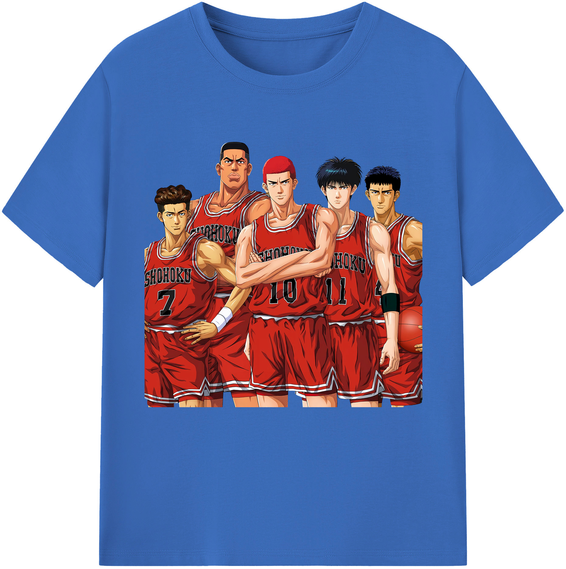 SLAM DUNK／スラムダンク 綿100％半袖Tシャツ（フロントプリント）