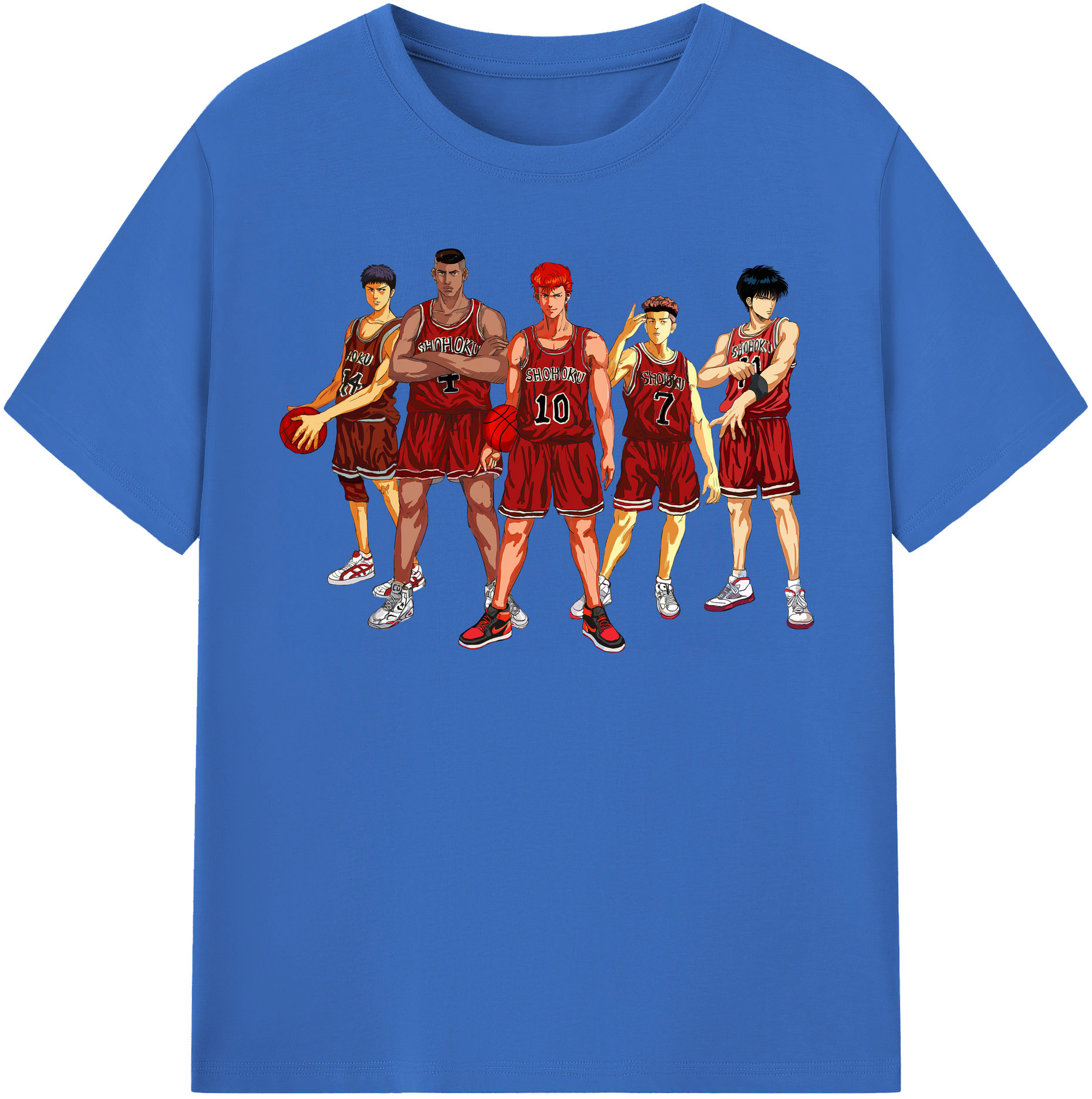 SLAM DUNK／スラムダンク 綿100％半袖Tシャツ（フロントプリント）