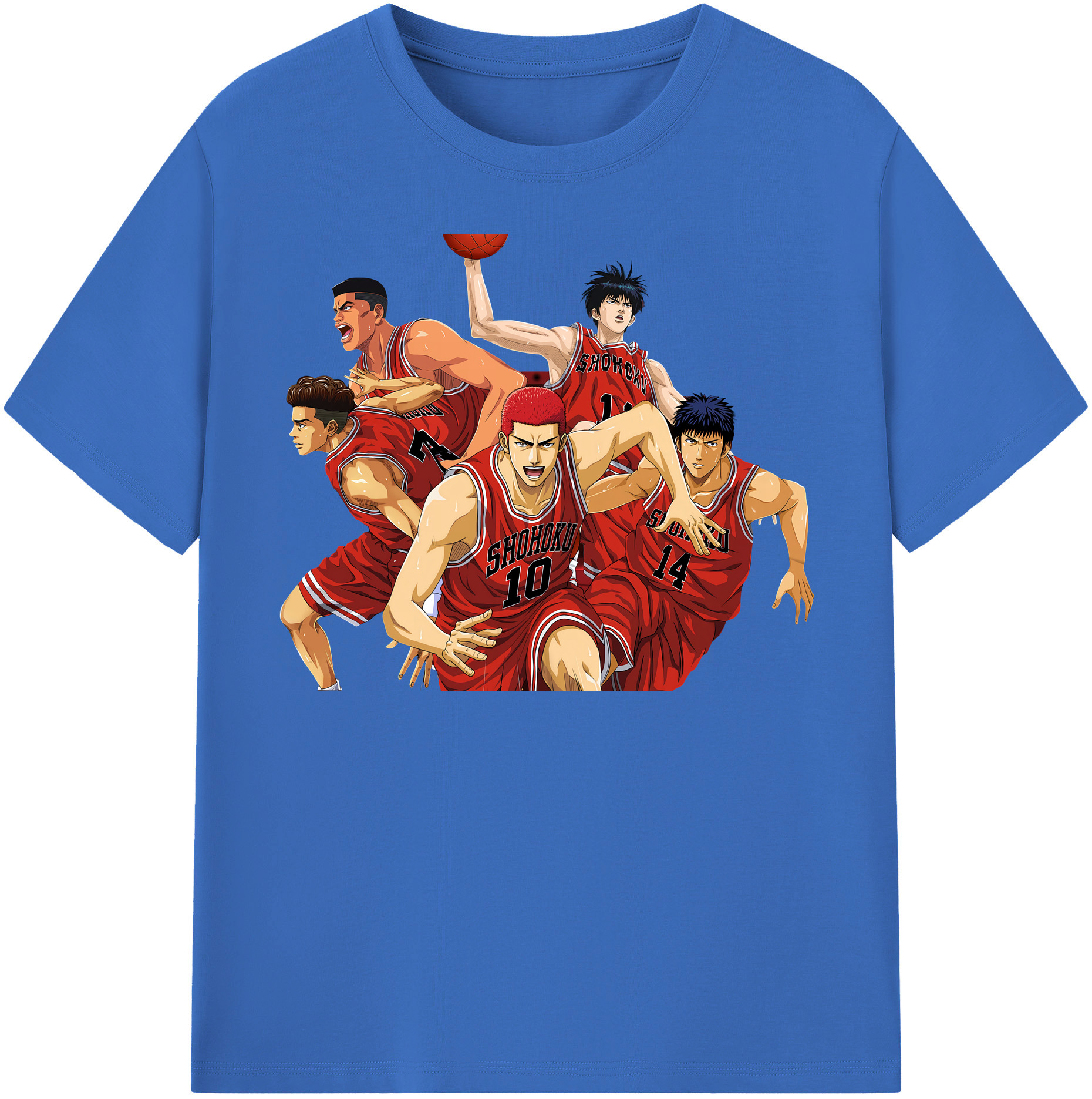 SLAM DUNK／スラムダンク 綿100％半袖Tシャツ（フロントプリント）