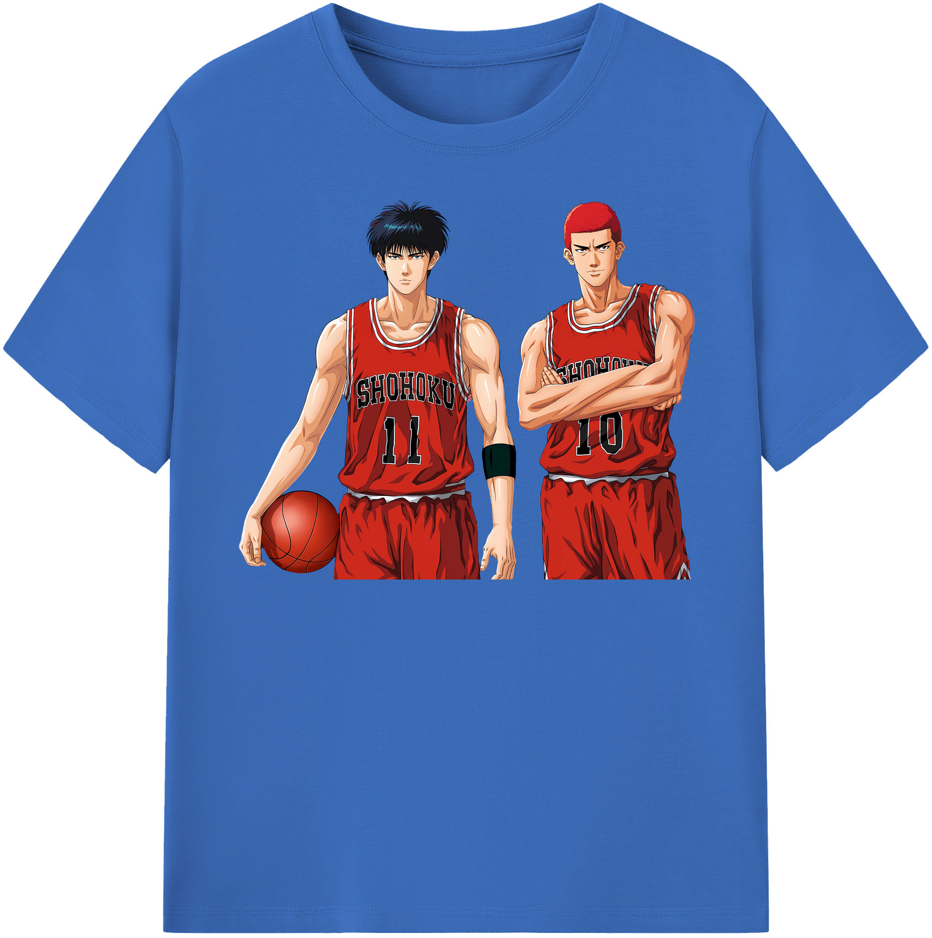 SLAM DUNK／スラムダンク 綿100％半袖Tシャツ（フロントプリント）