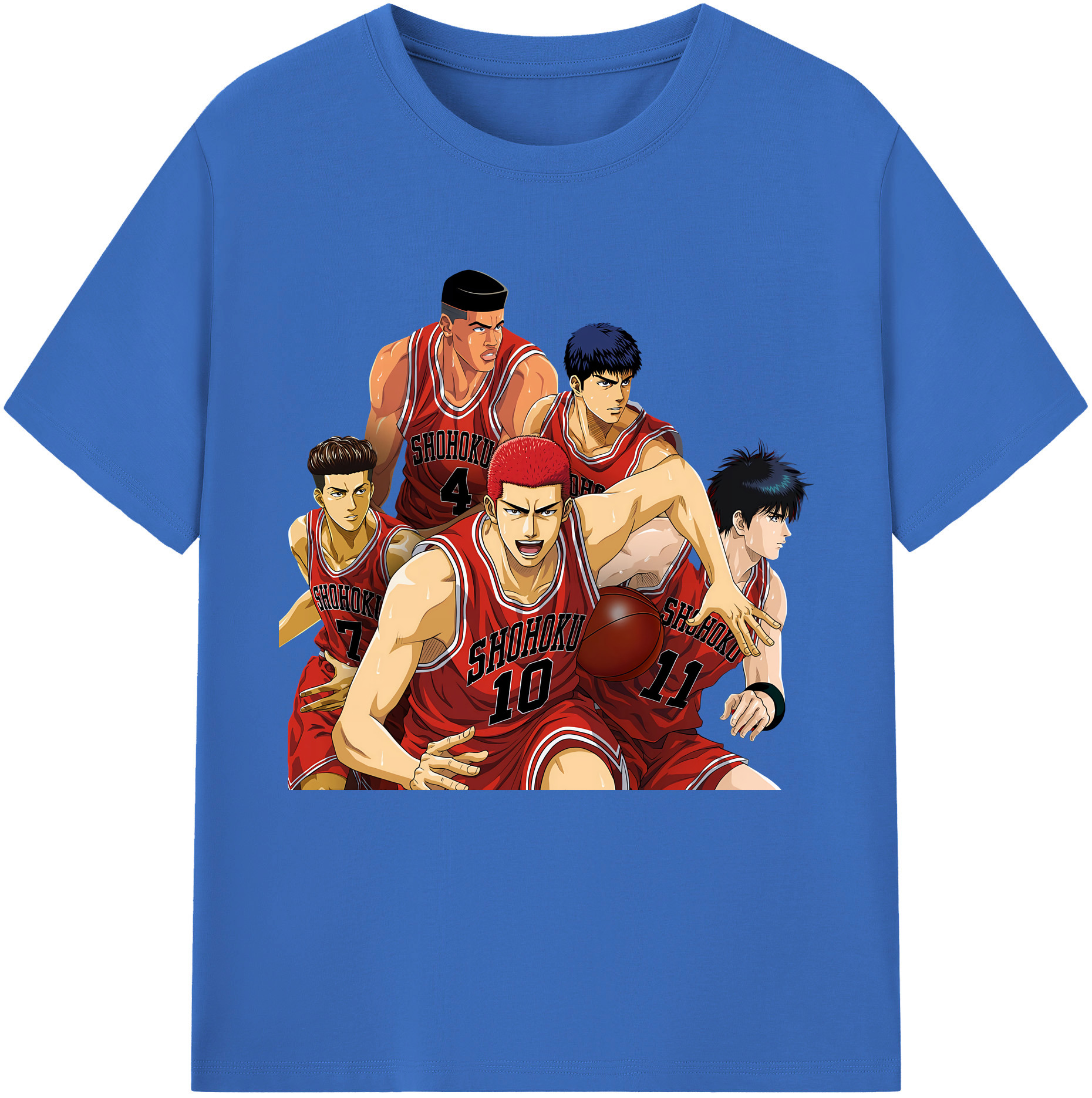 SLAM DUNK／スラムダンク 綿100％半袖Tシャツ（フロントプリント）