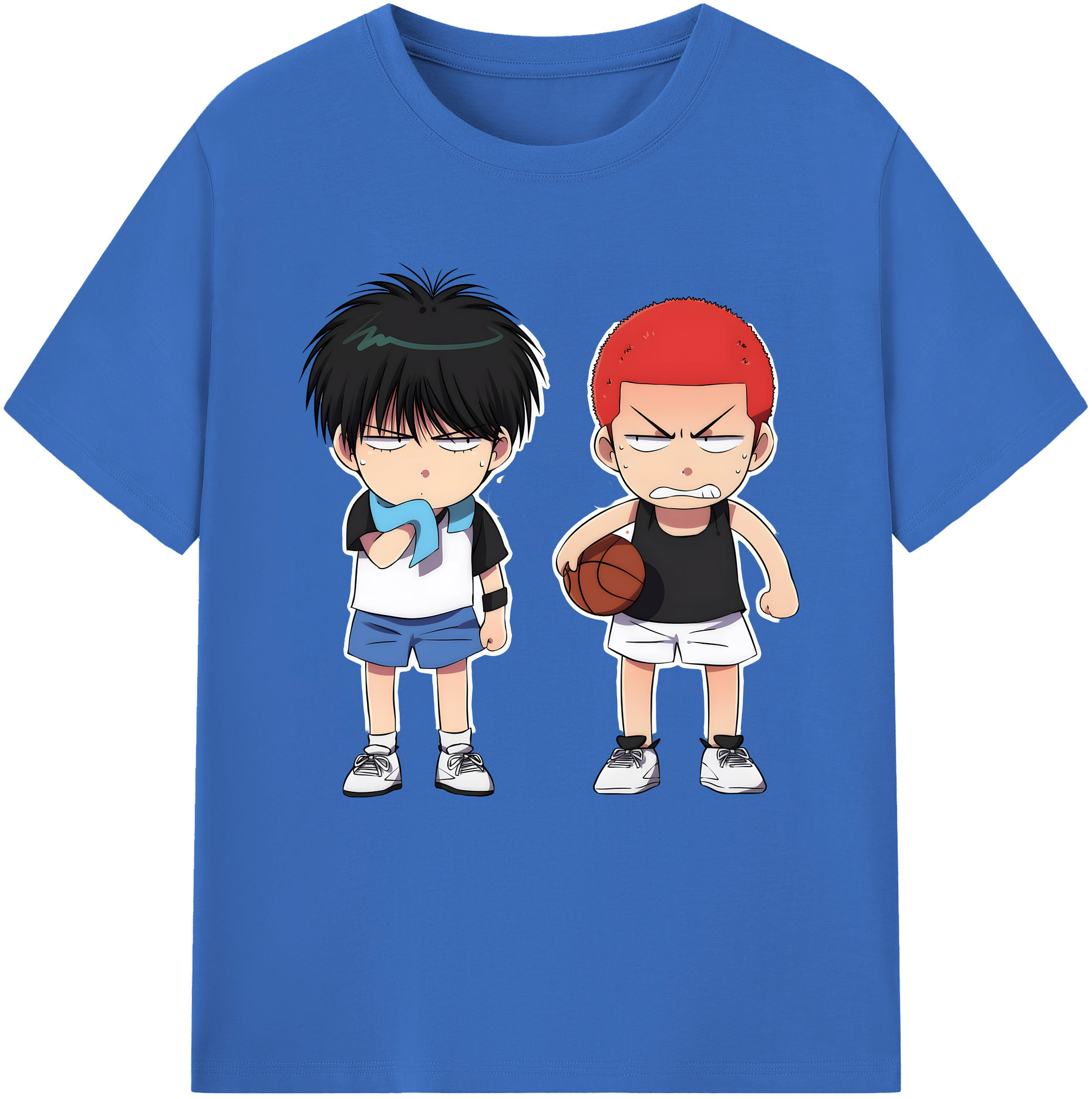SLAM DUNK／スラムダンク 綿100％半袖Tシャツ（フロントプリント）