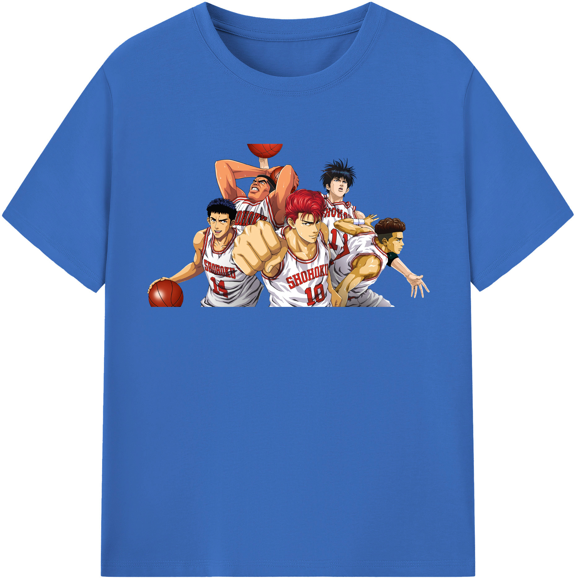 SLAM DUNK／スラムダンク 綿100％半袖Tシャツ（フロントプリント）
