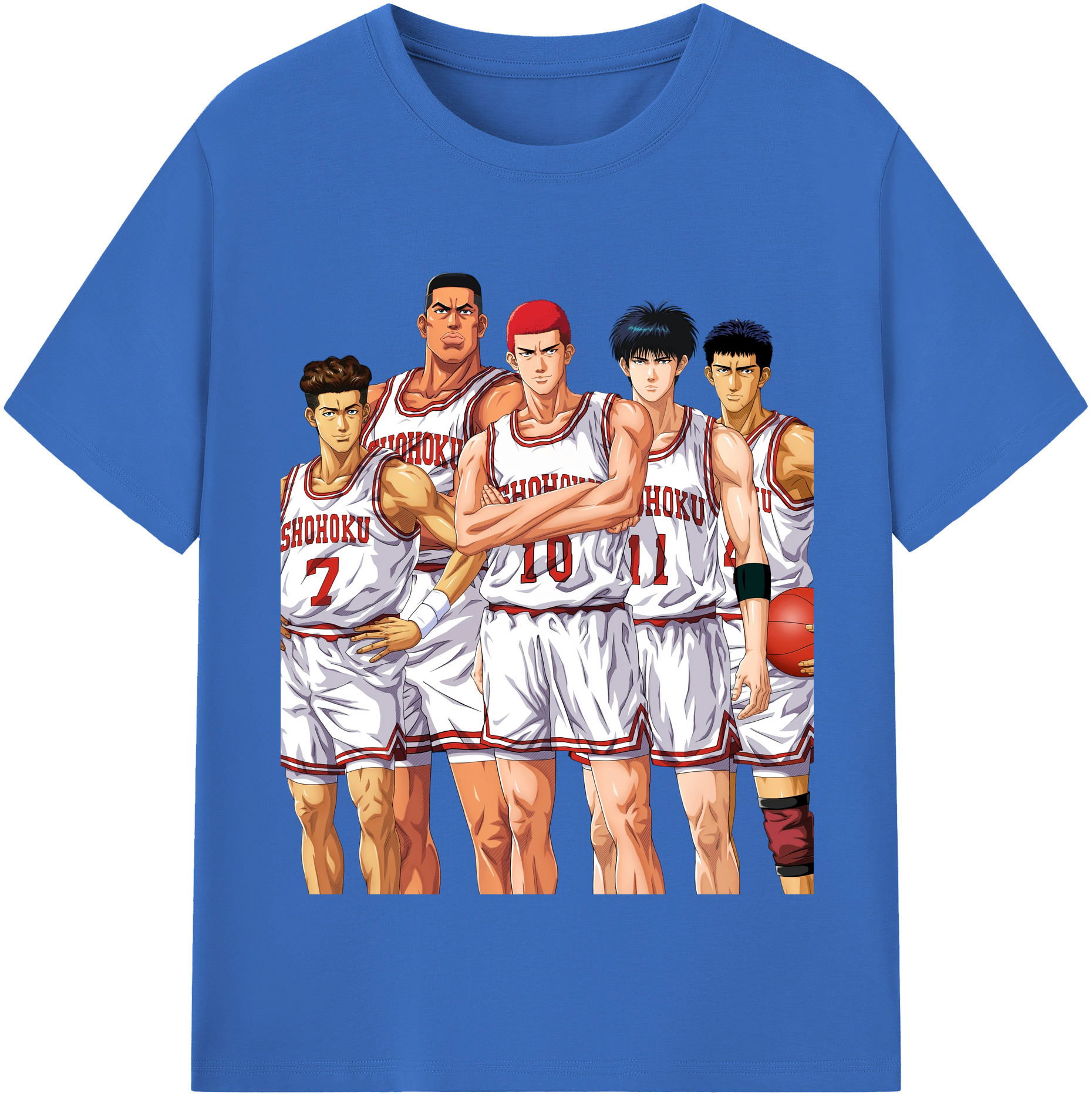 SLAM DUNK／スラムダンク 綿100％半袖Tシャツ（フロントプリント）