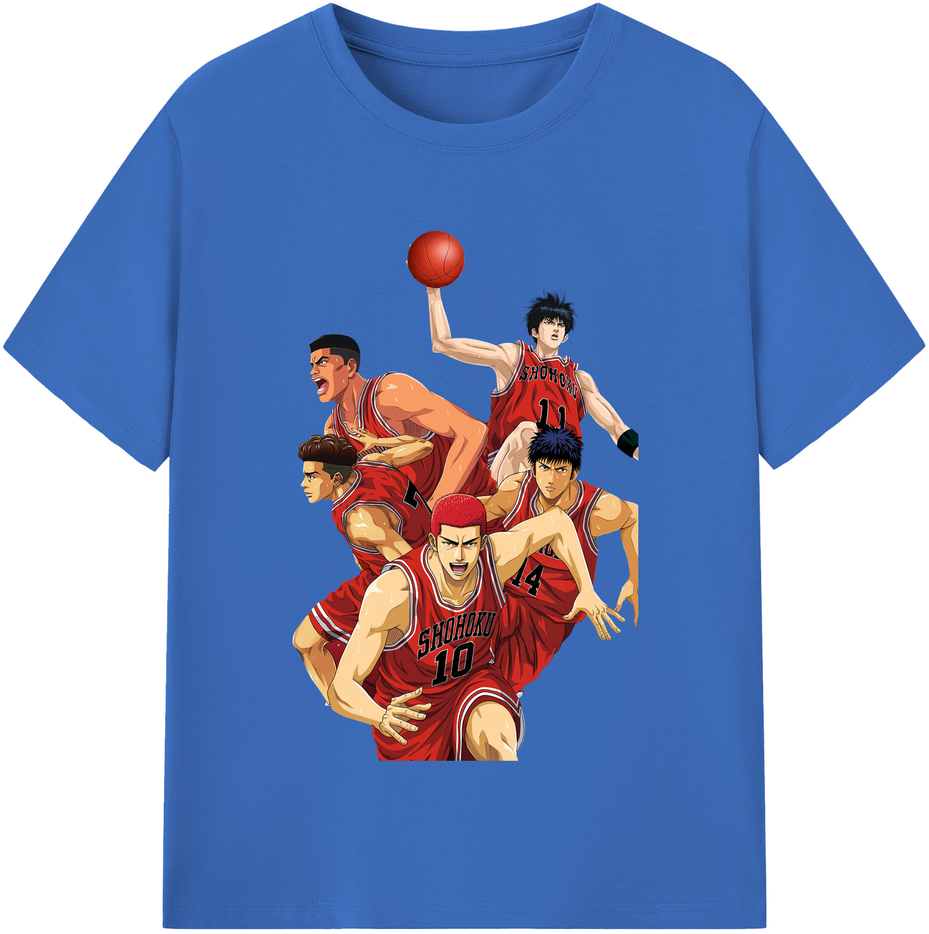 SLAM DUNK／スラムダンク 綿100％半袖Tシャツ（フロントプリント）