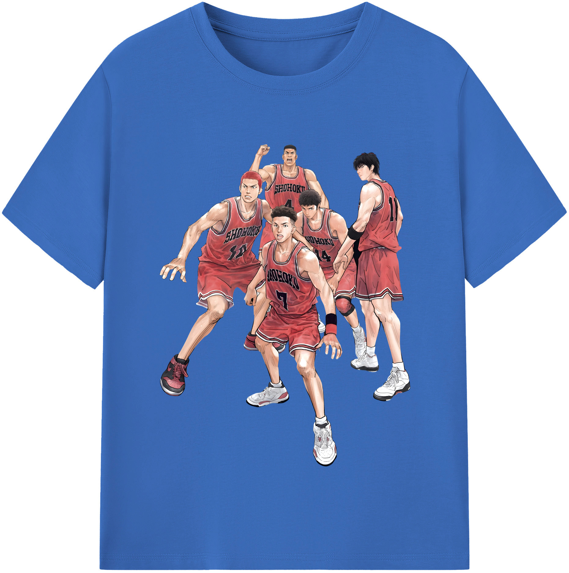 SLAM DUNK／スラムダンク 綿100％半袖Tシャツ（フロントプリント）