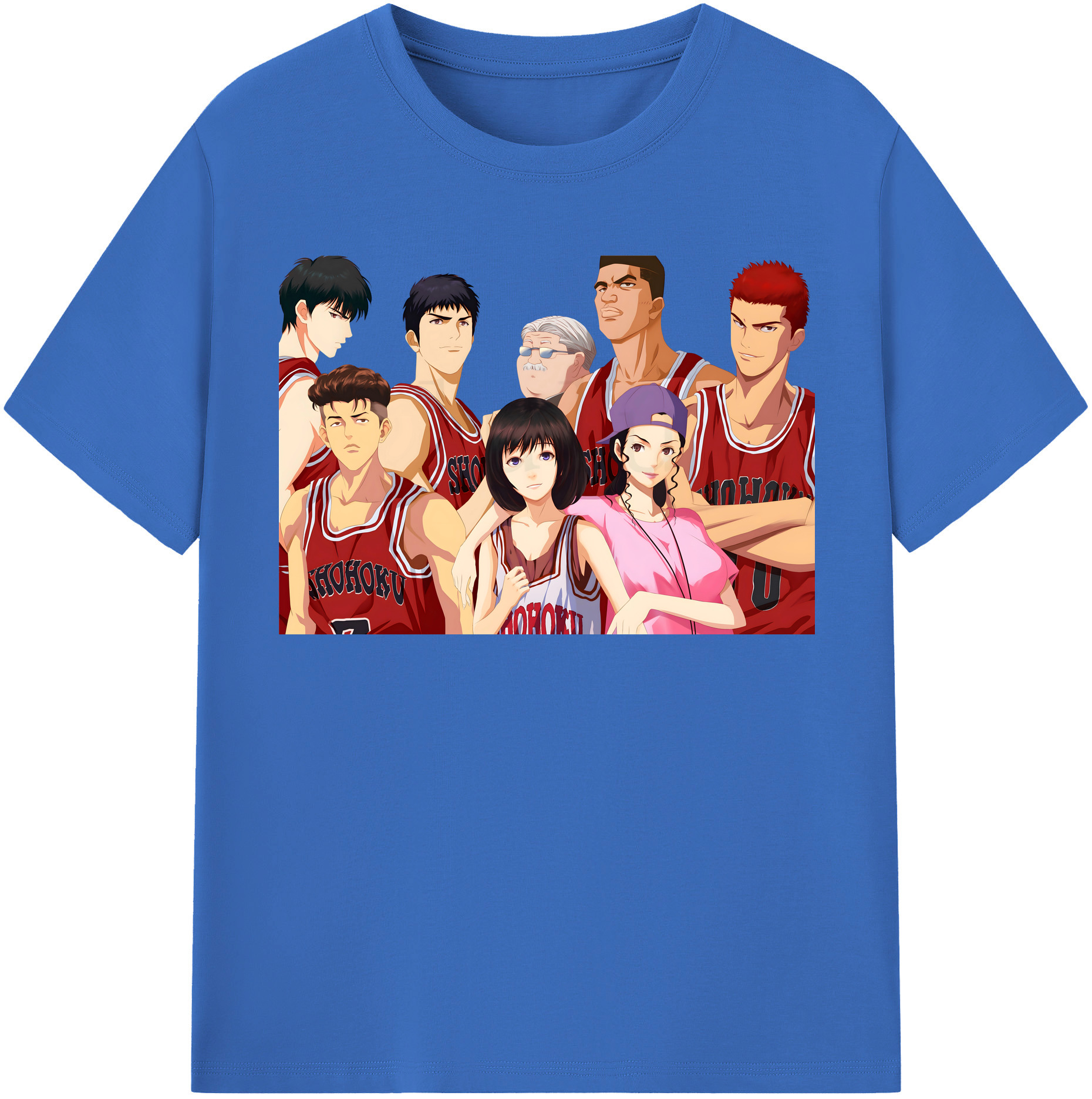 SLAM DUNK／スラムダンク 綿100％半袖Tシャツ（フロントプリント）