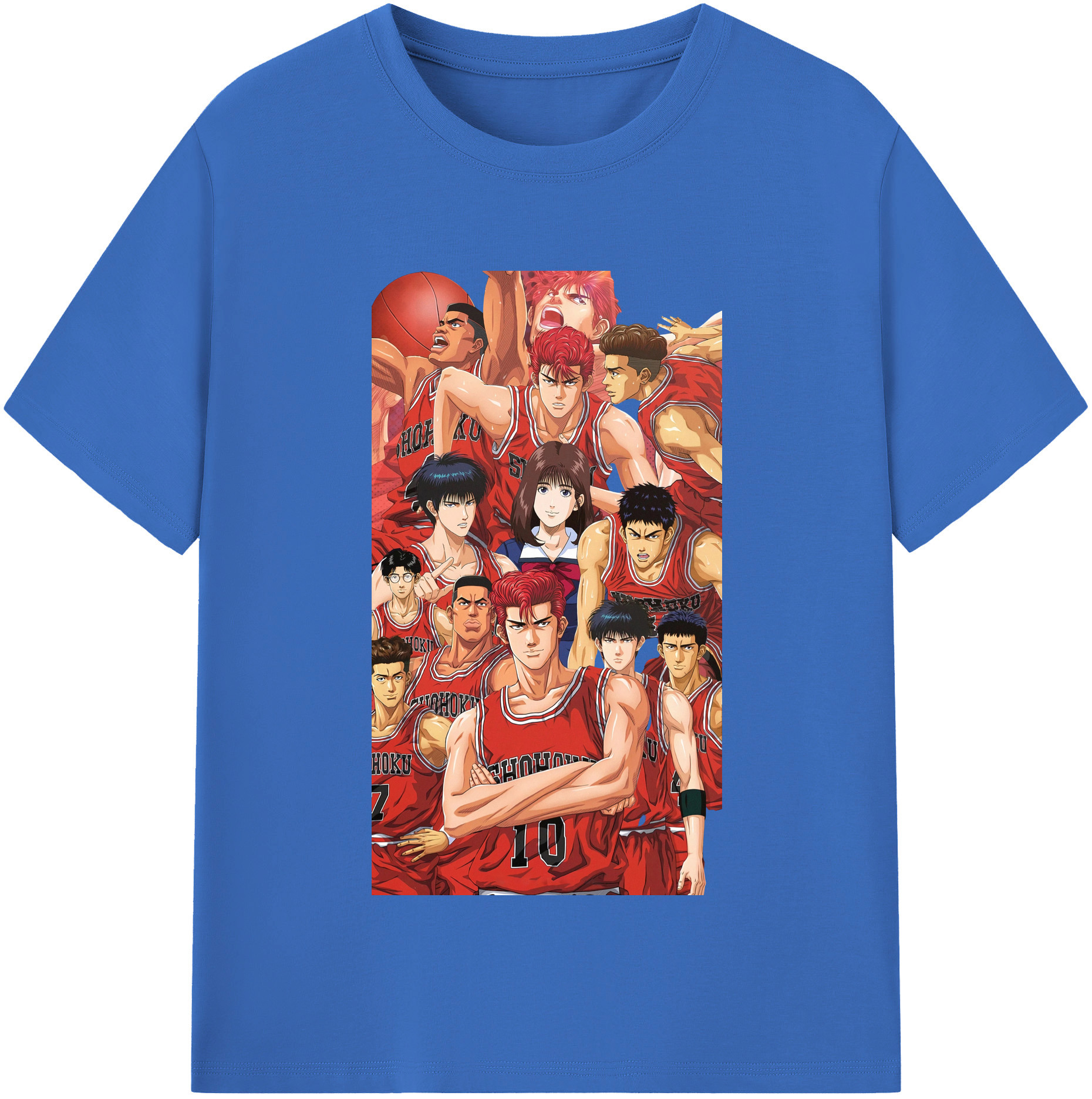 SLAM DUNK／スラムダンク 綿100％半袖Tシャツ（フロントプリント）